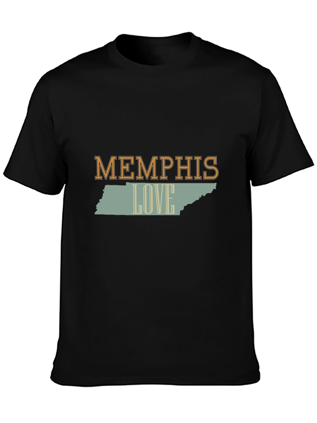 Memphis Love Tennessee State Outline Graphic T-Shirt