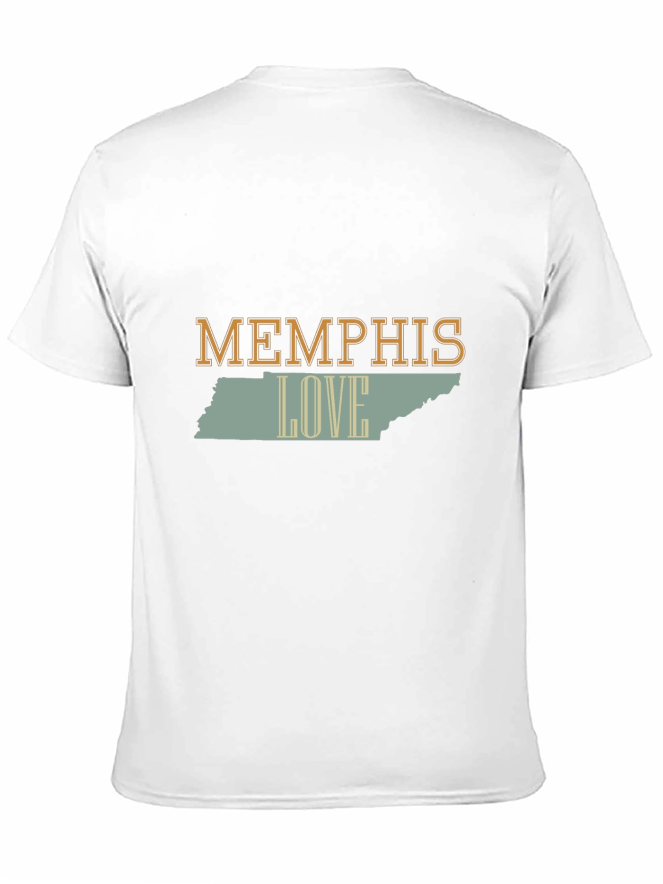 Memphis Love Tennessee State Outline Graphic T-Shirt