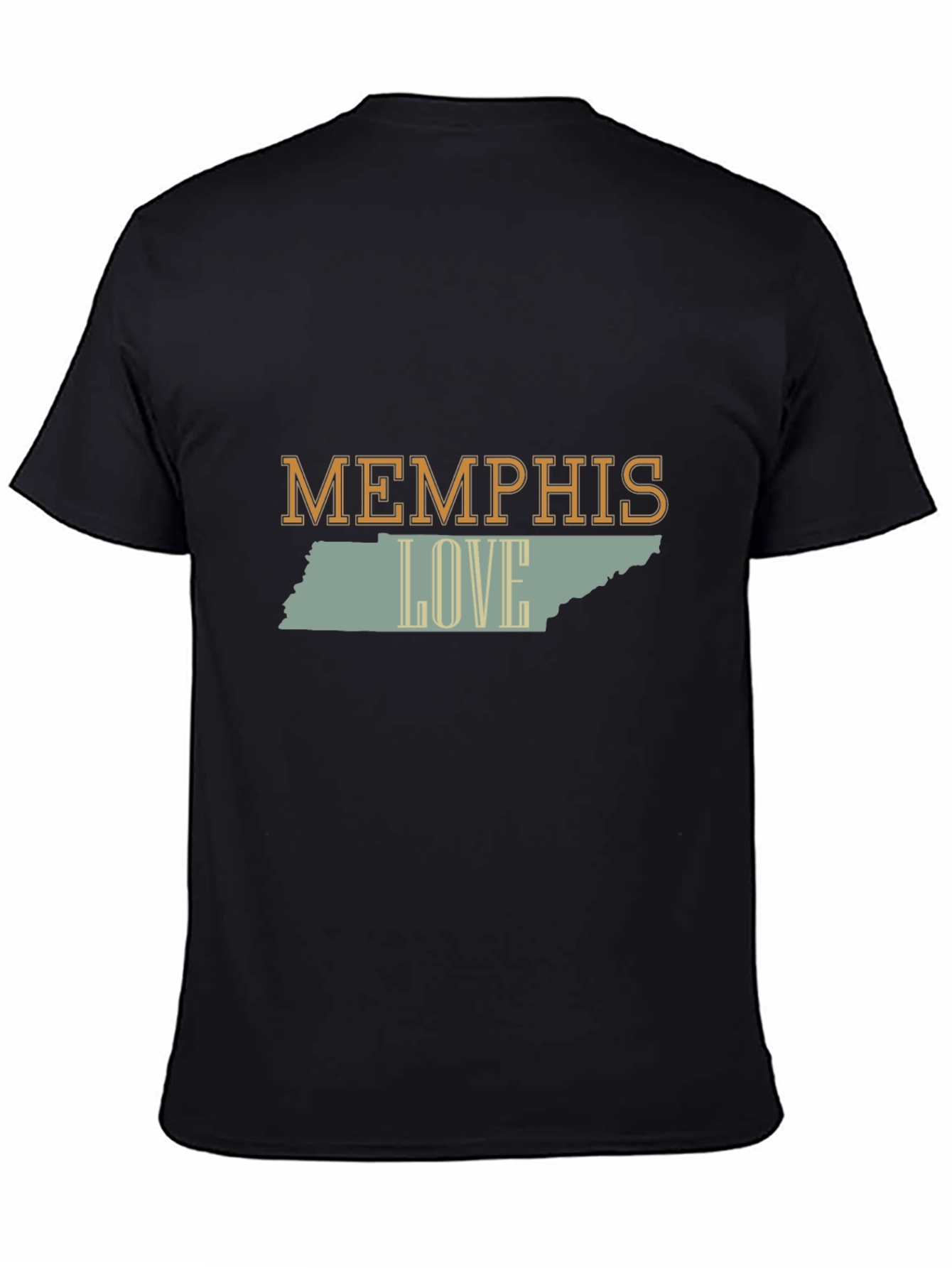 Memphis Love Tennessee State Outline Graphic T-Shirt