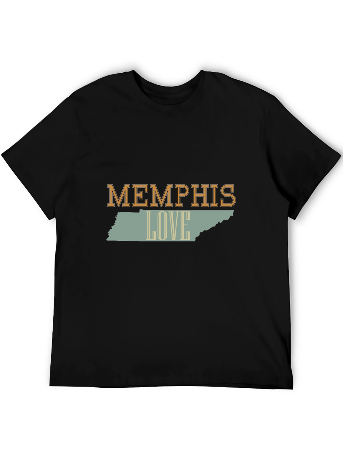 Memphis Love Tennessee State Outline Graphic T-Shirt