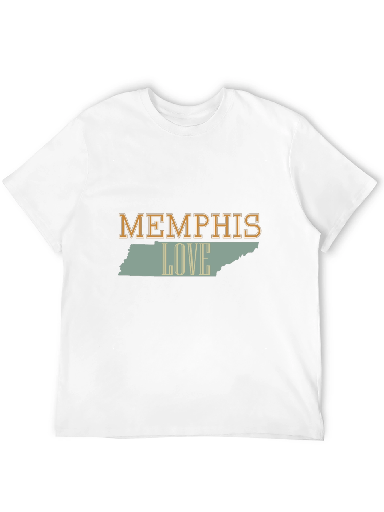 Memphis Love Tennessee State Outline Graphic T-Shirt
