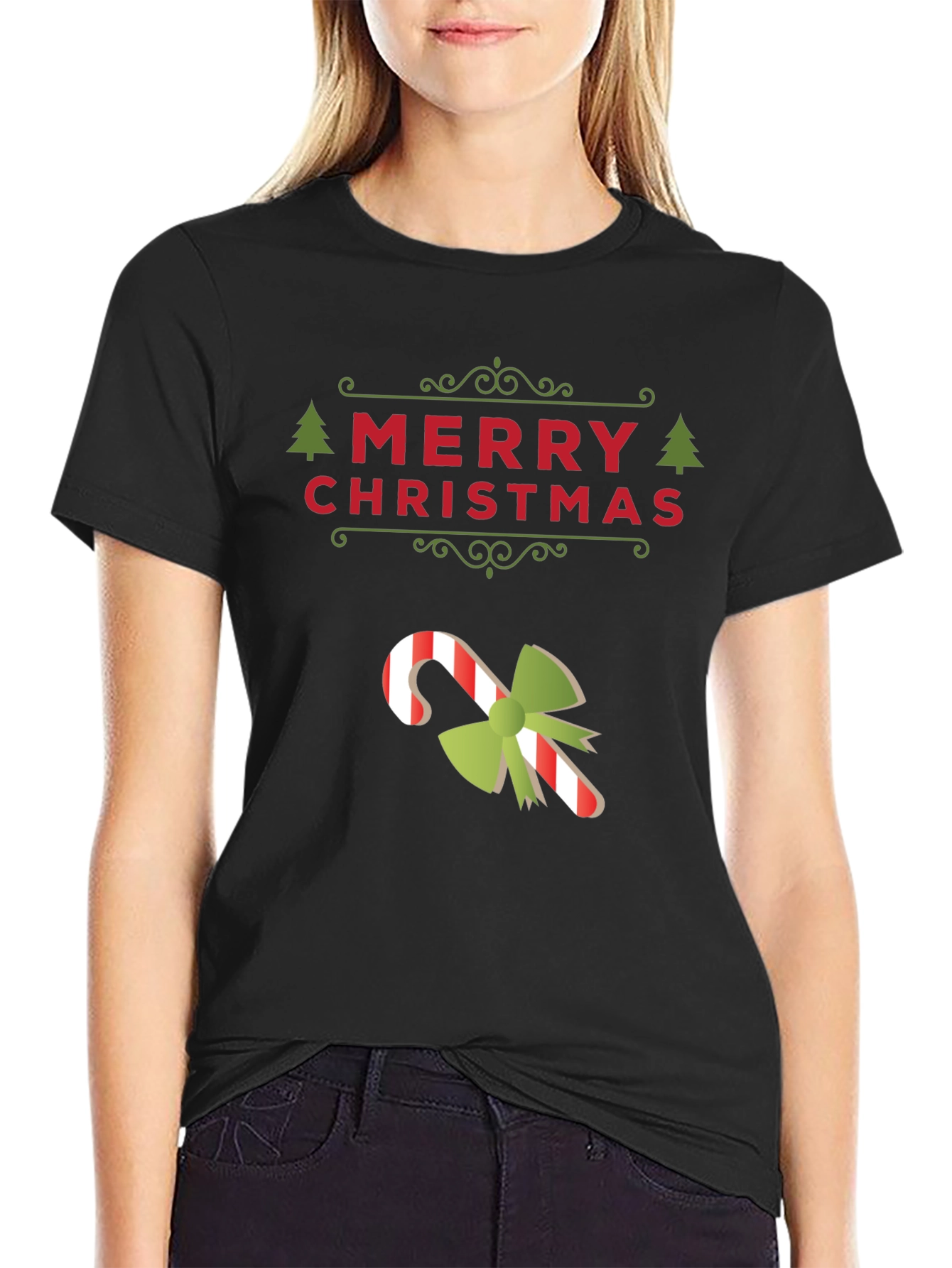 Merry Christmas Candy Cane Holiday T-Shirt
