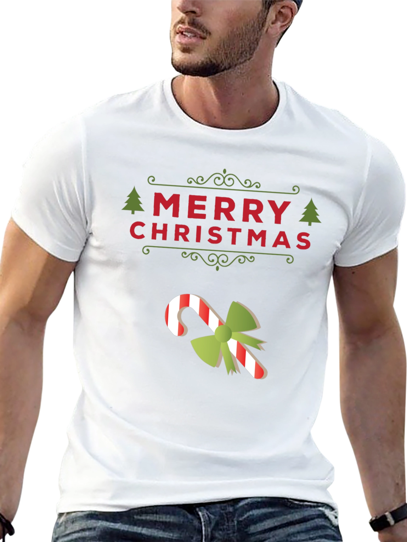 Merry Christmas Candy Cane Holiday T-Shirt