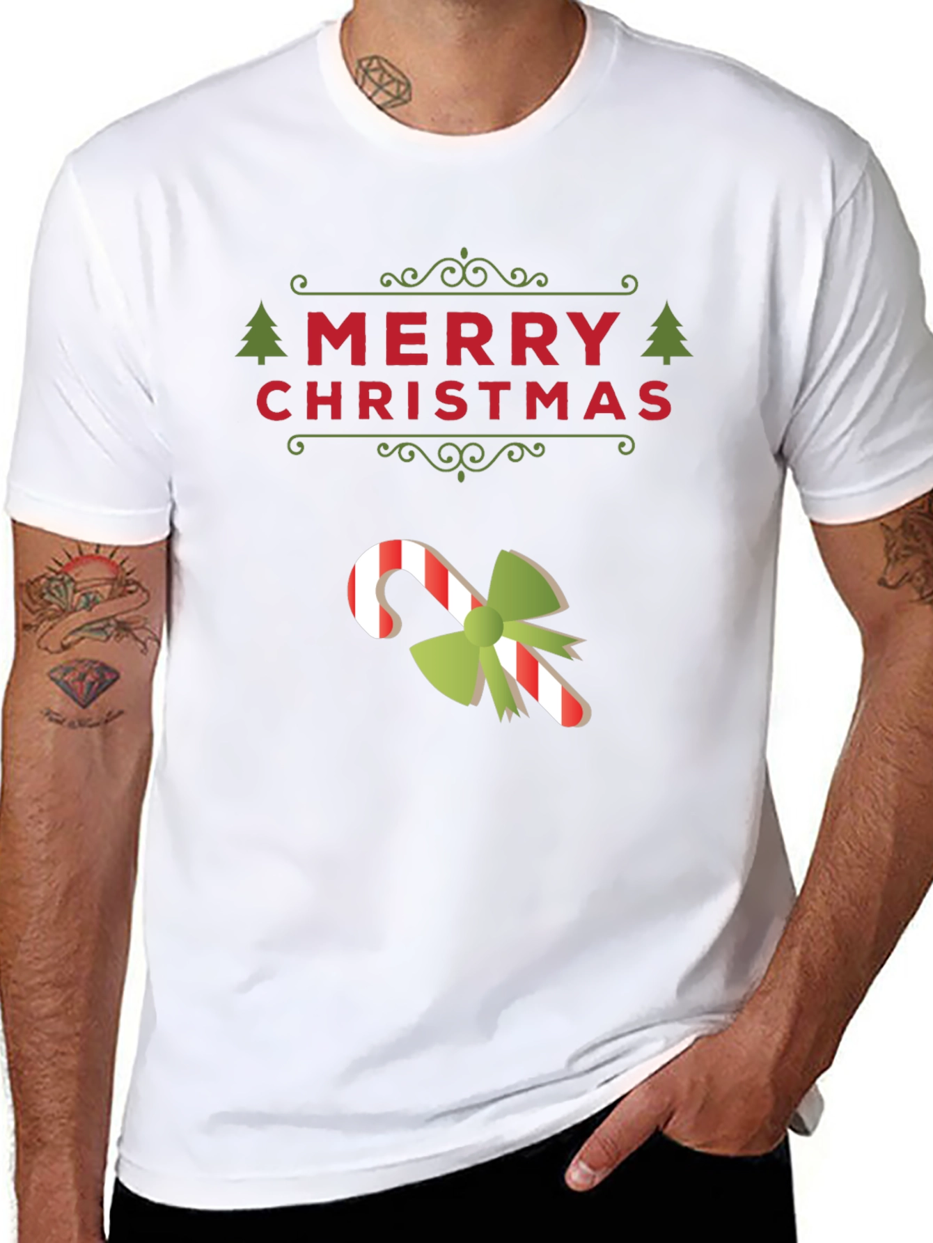 Merry Christmas Candy Cane Holiday T-Shirt