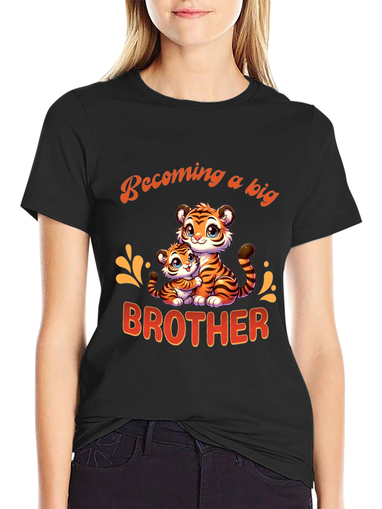 Becoming a Big Brother Tiger Graphic T-Shirt