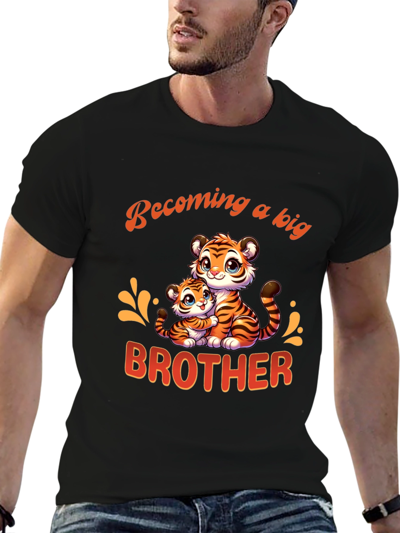 Becoming a Big Brother Tiger Graphic T-Shirt