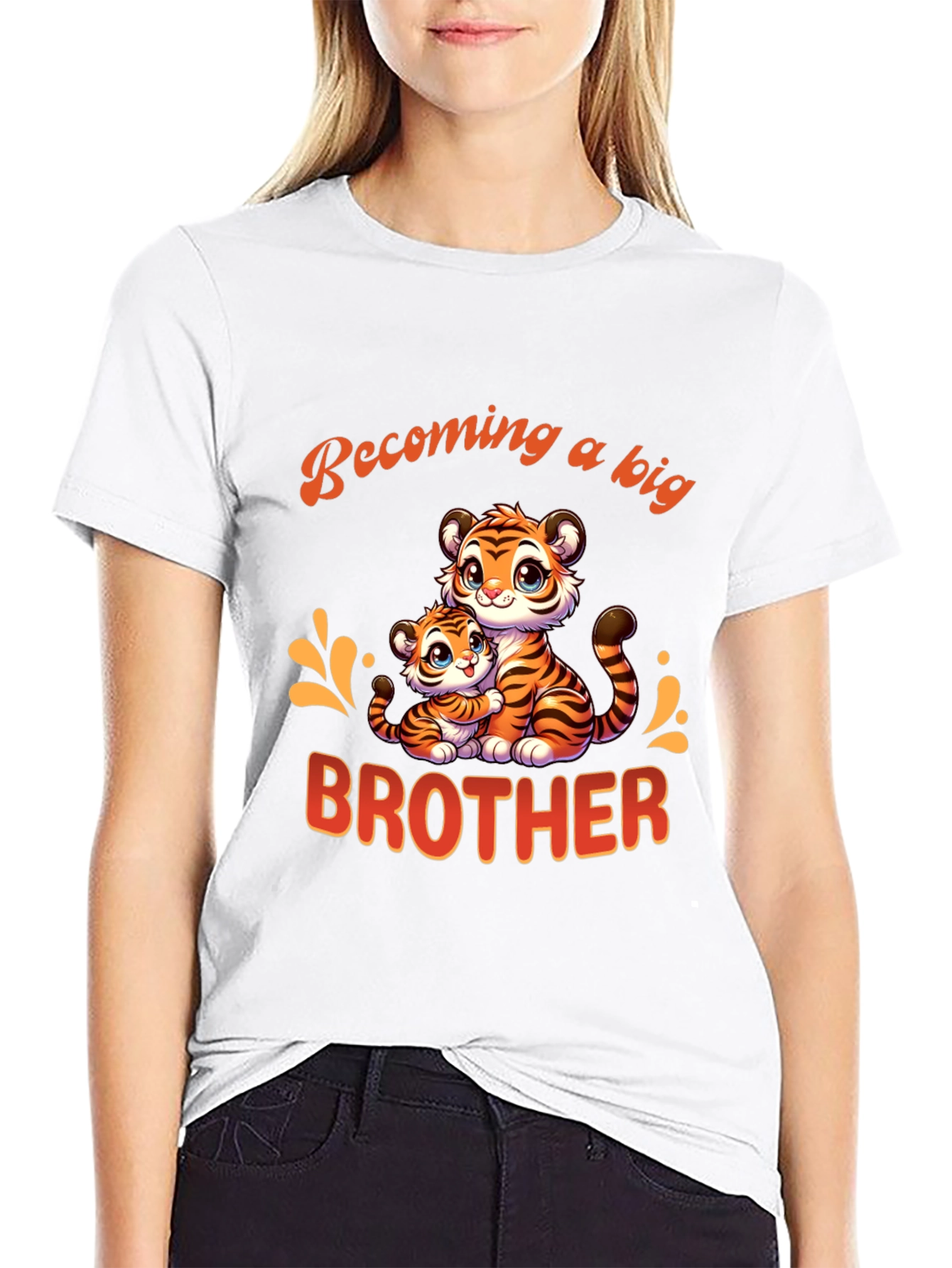 Becoming a Big Brother Tiger Graphic T-Shirt