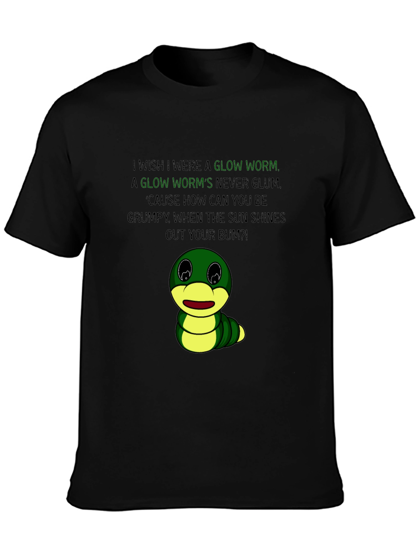 Glow Worm Graphic Tee - Shine Your Bum!