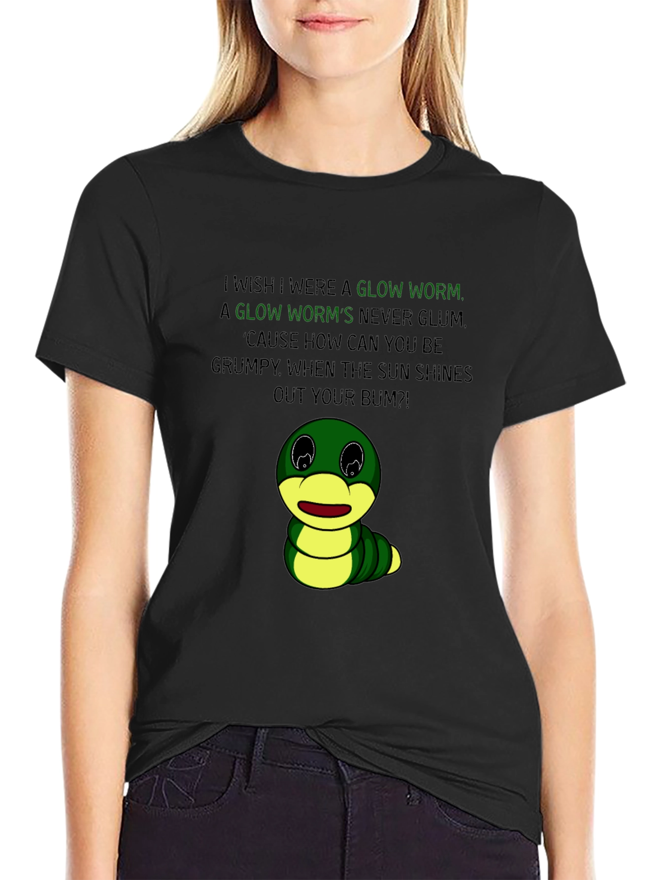 Glow Worm Graphic Tee - Shine Your Bum!