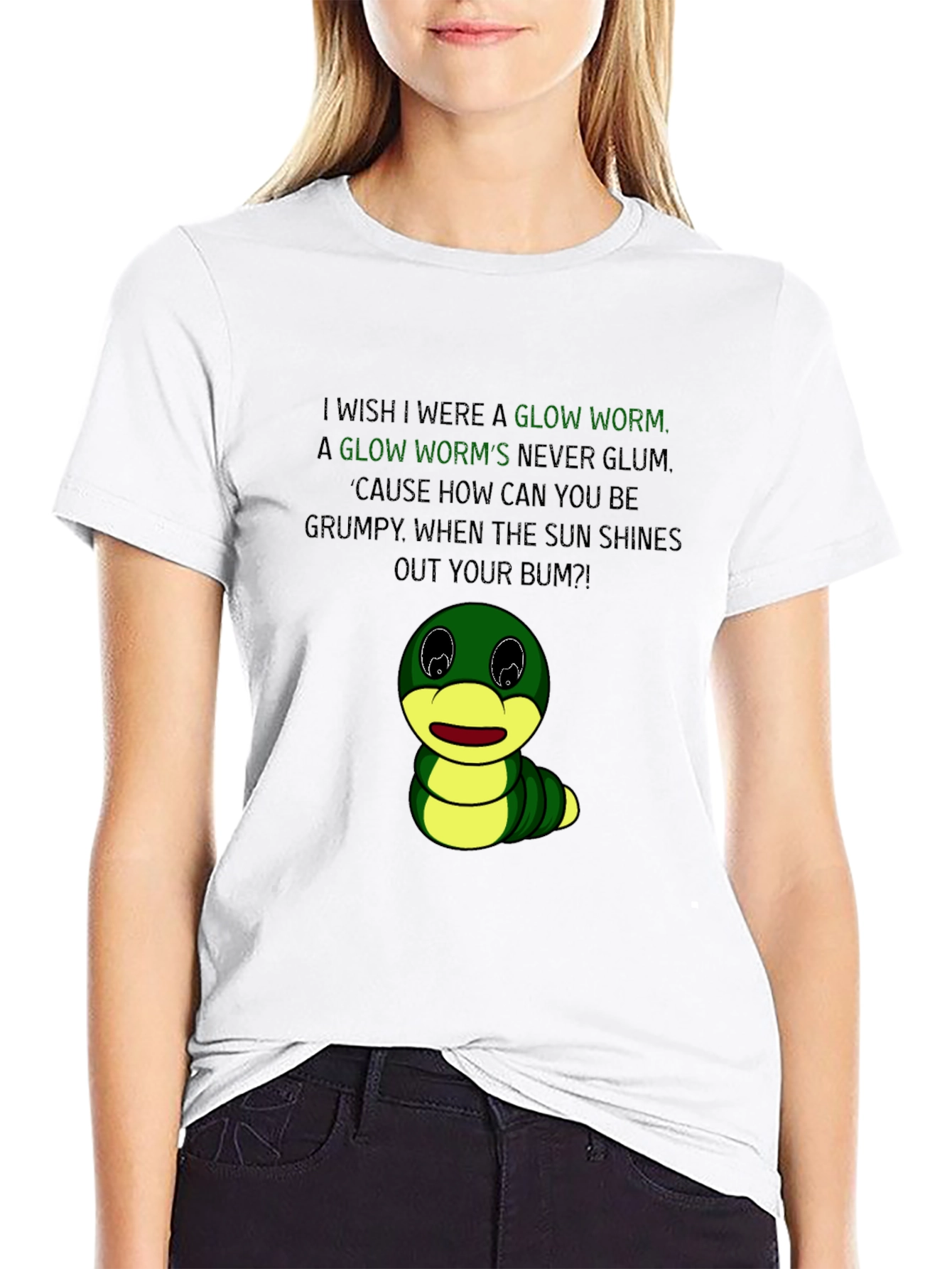 Glow Worm Graphic Tee - Shine Your Bum!