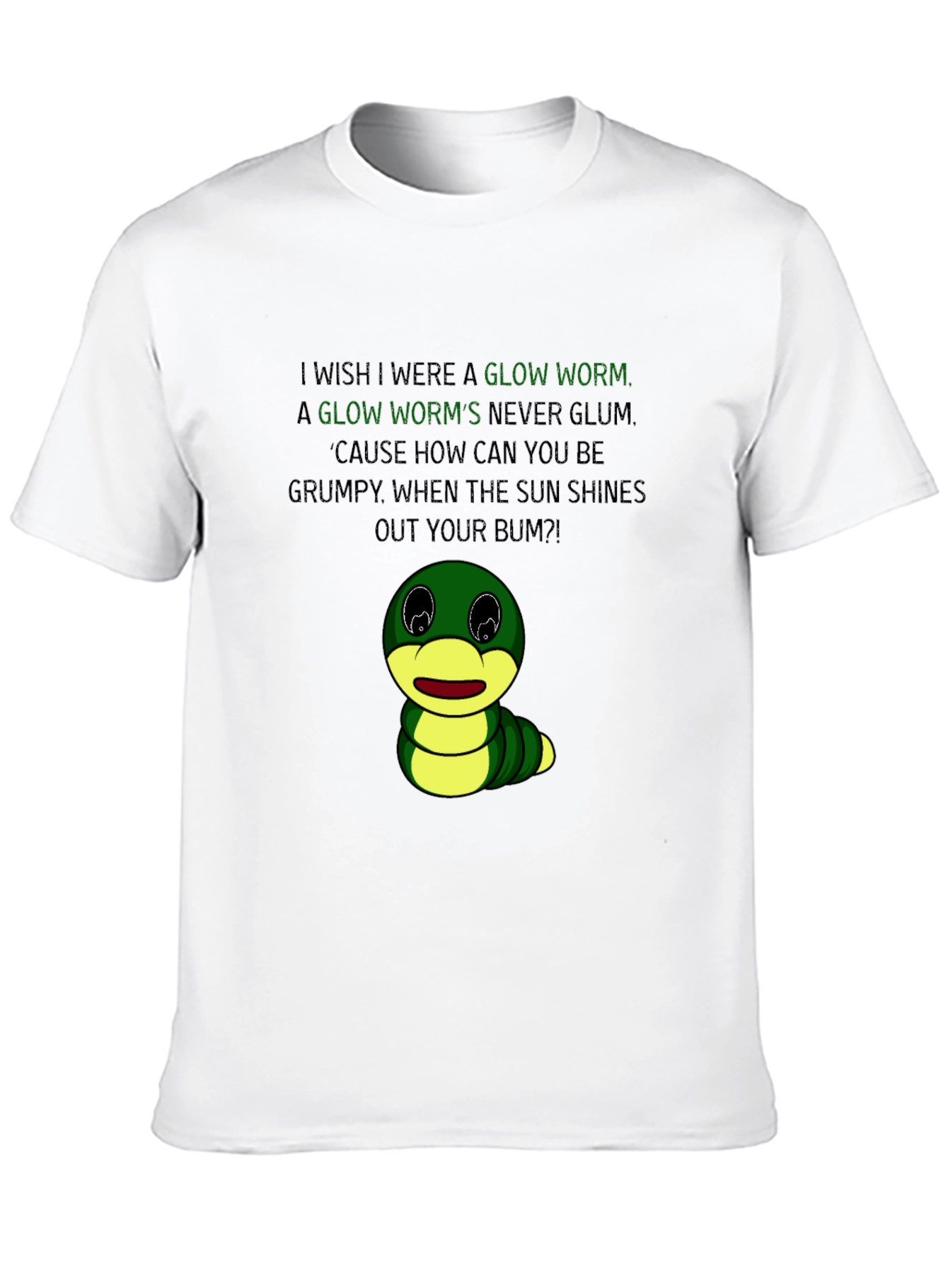 Glow Worm Graphic Tee - Shine Your Bum!