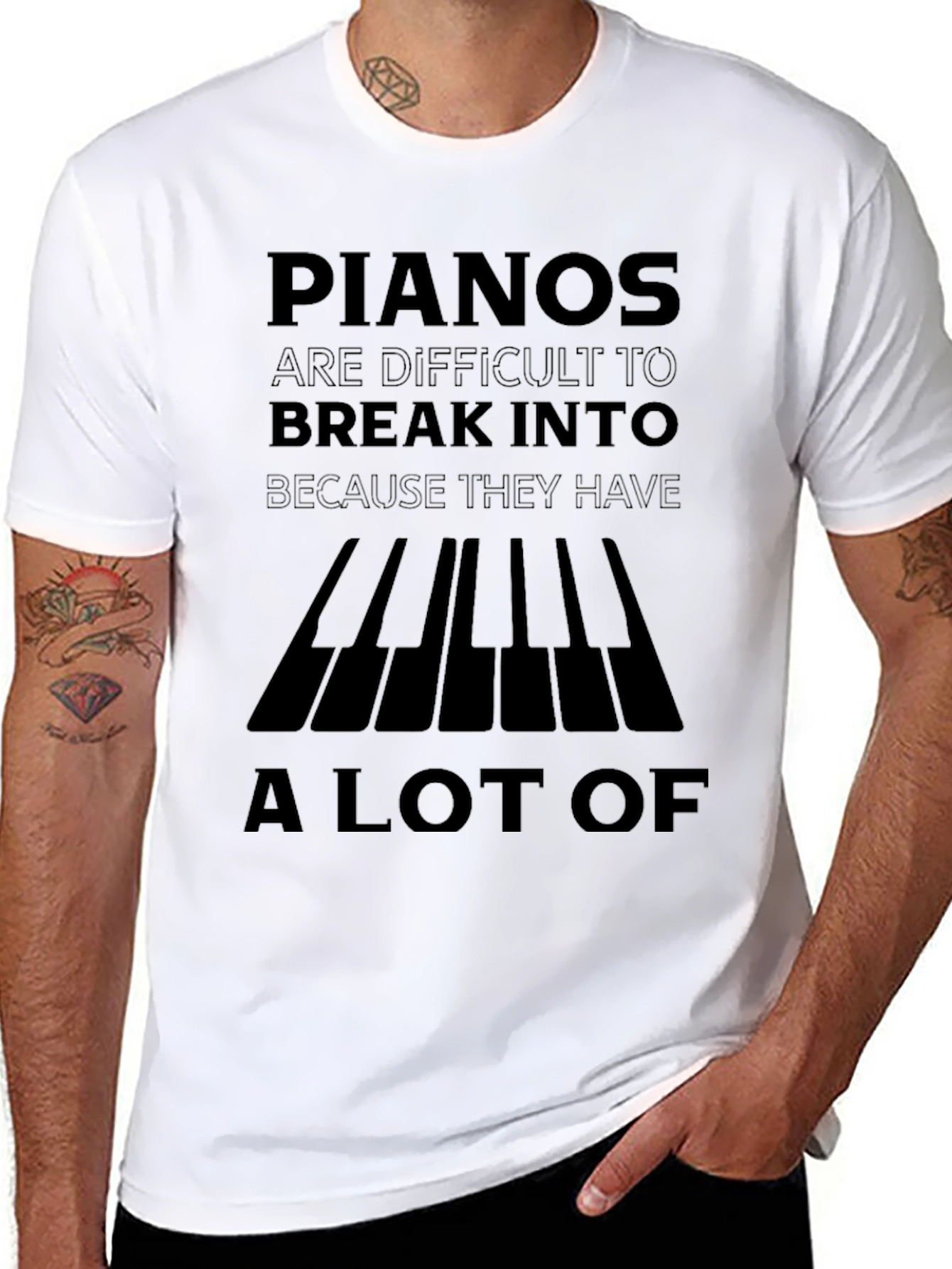 Piano Keys Pun T-Shirt Funny Musician Tee