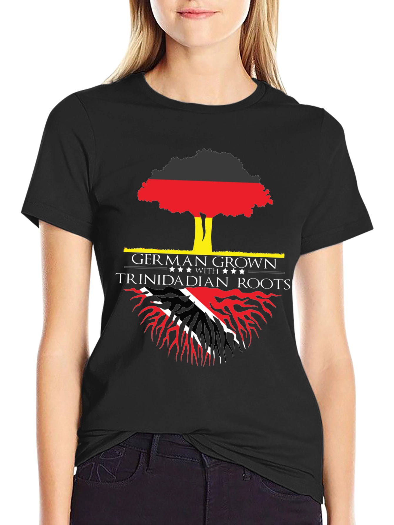 German Grown Trinidadian Roots Graphic T-Shirt