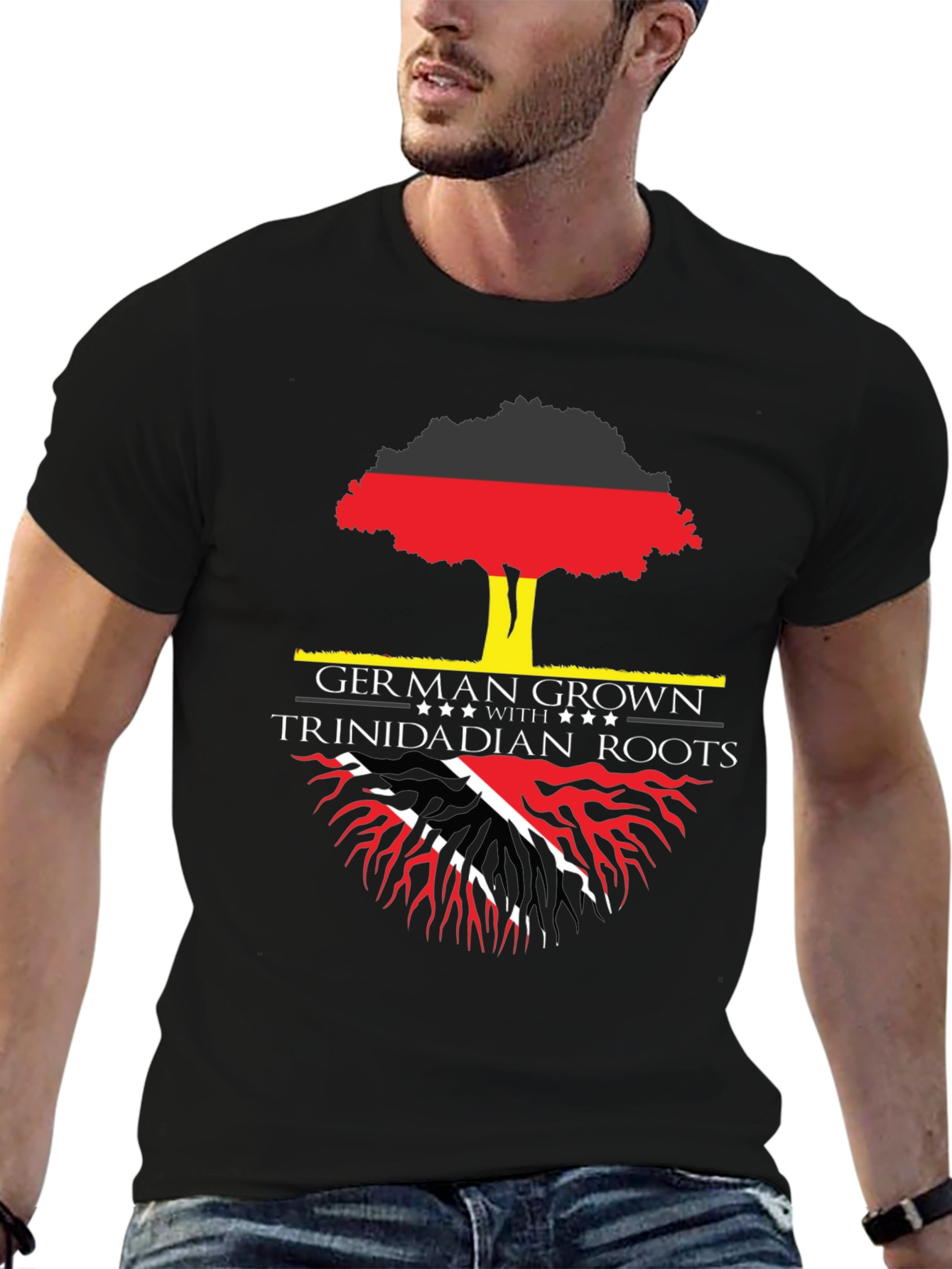 German Grown Trinidadian Roots Graphic T-Shirt