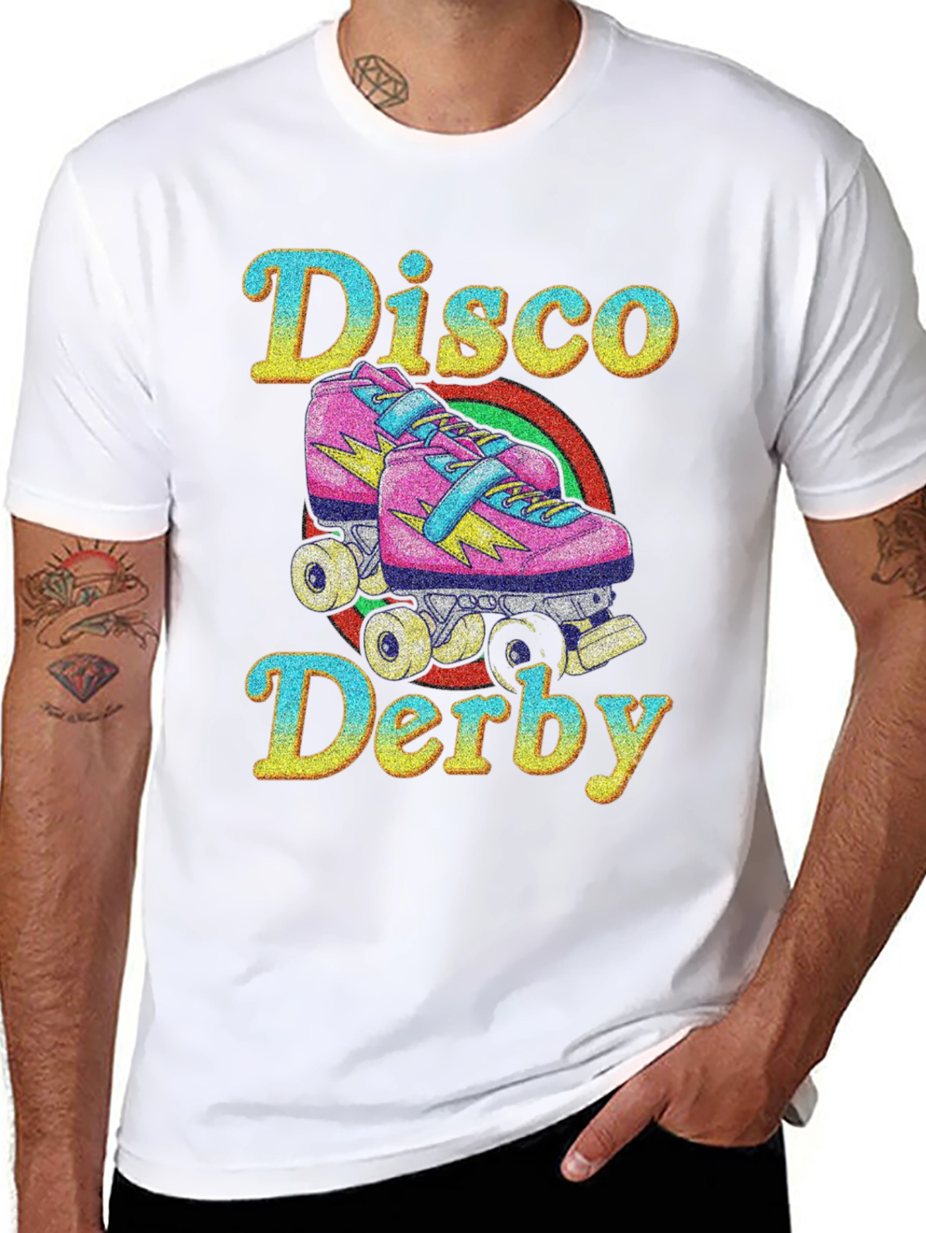 Disco Derby Roller Skate Graphic T-Shirt