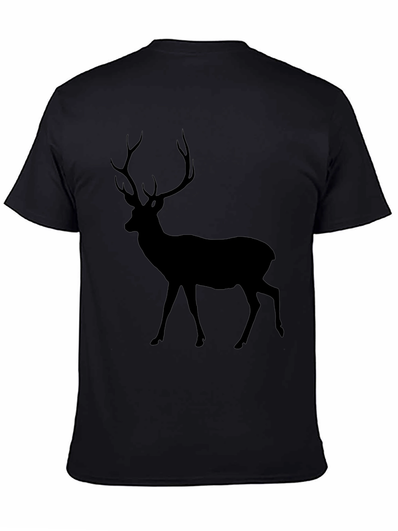Black Deer Silhouette Graphic Tee