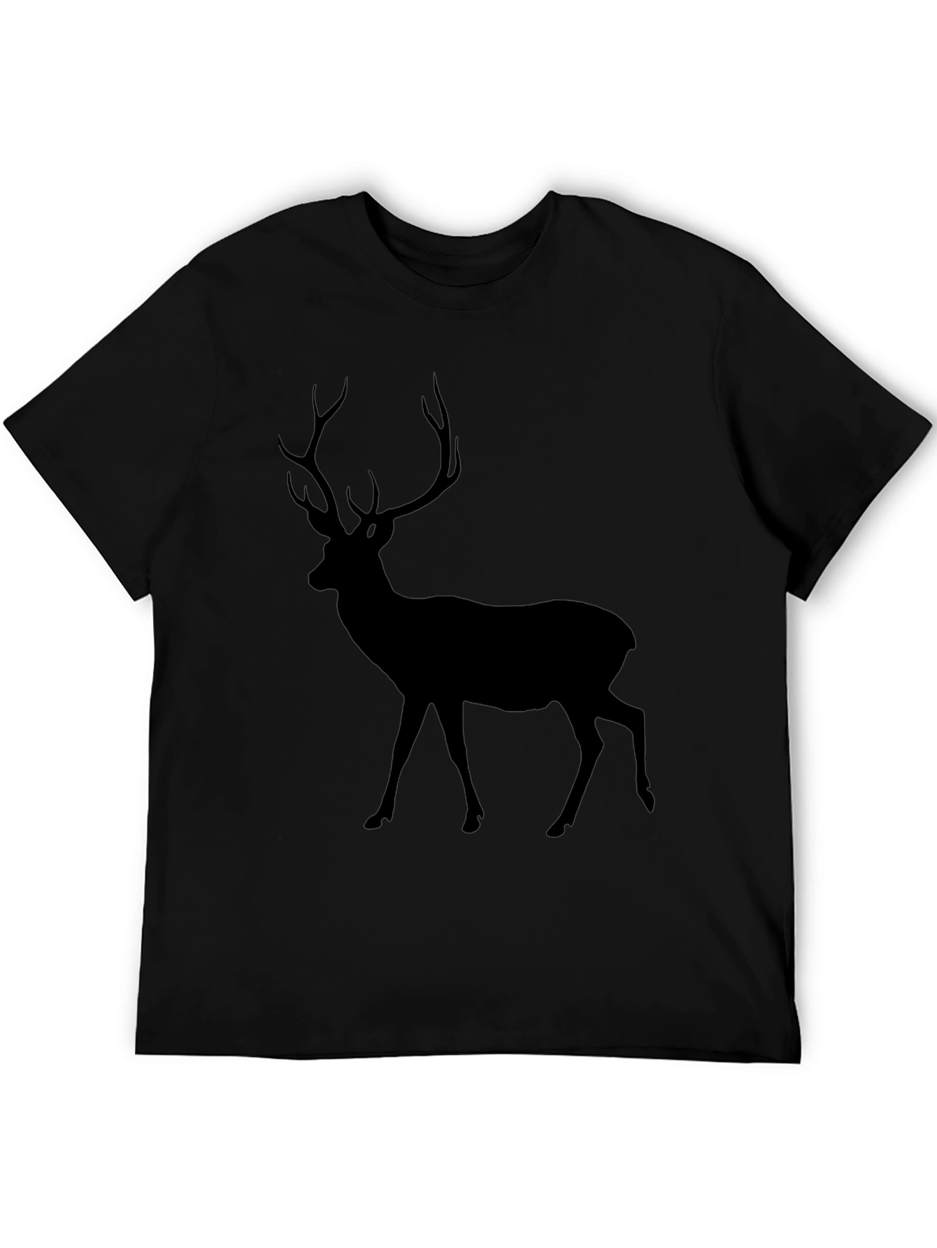 Black Deer Silhouette Graphic Tee