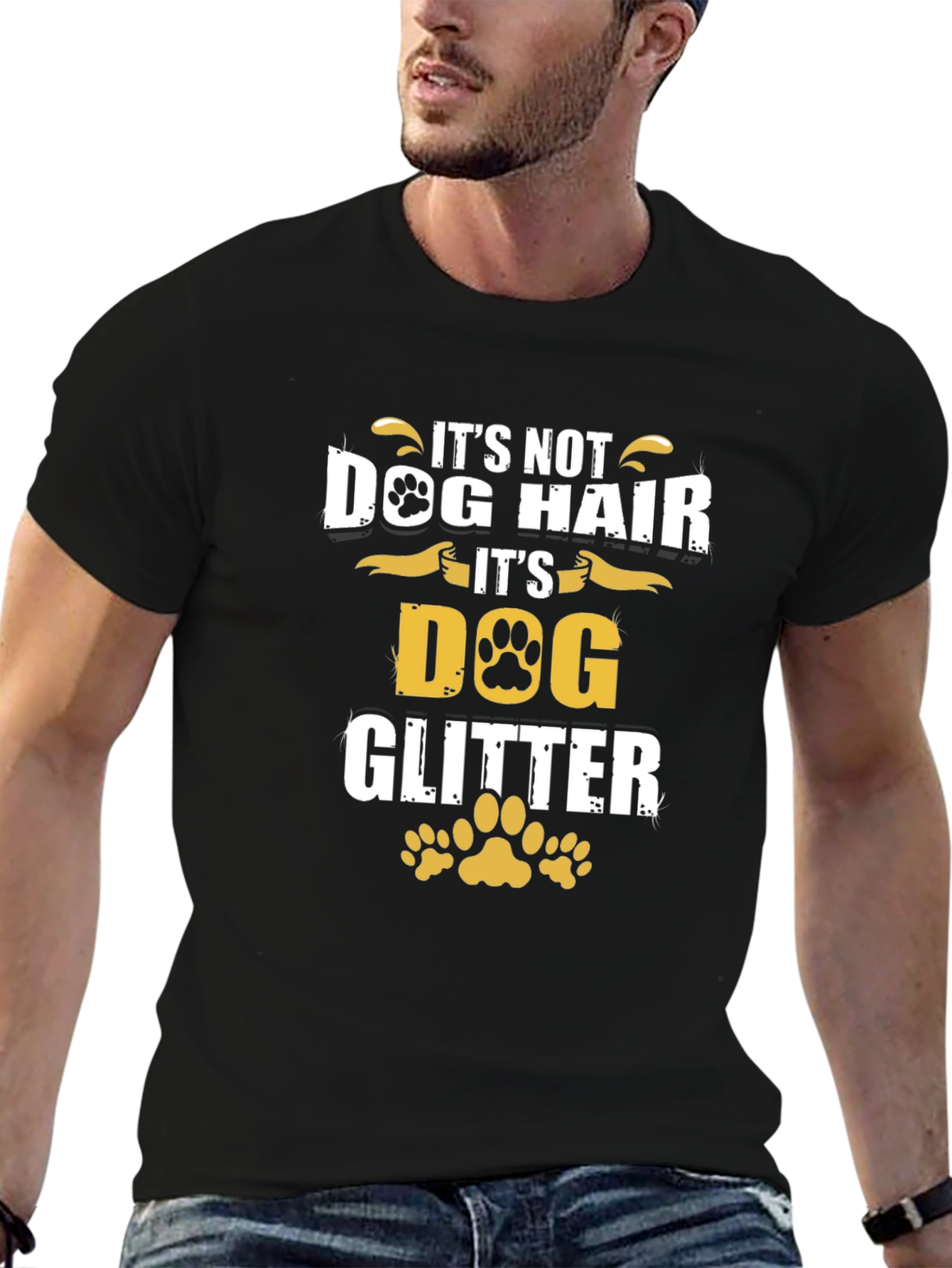 Dog Glitter Graphic T-Shirt