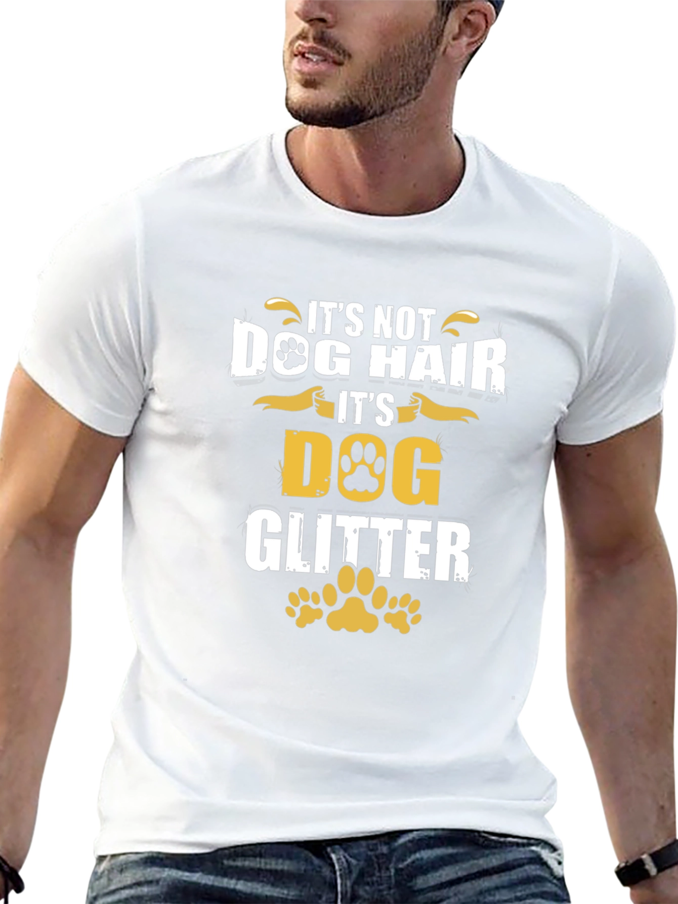 Dog Glitter Graphic T-Shirt