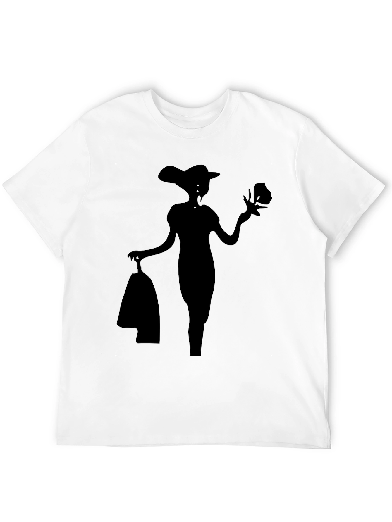 Silhouette Figure Graphic Black T-Shirt