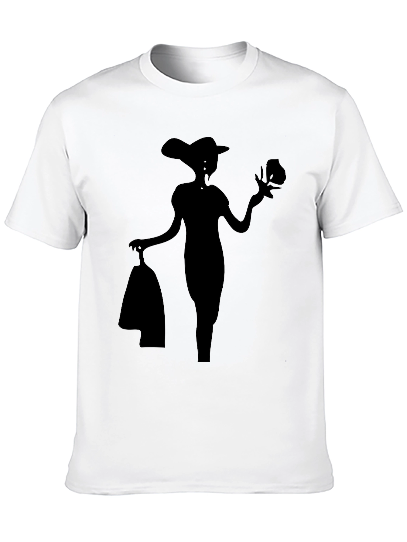 Silhouette Figure Graphic Black T-Shirt