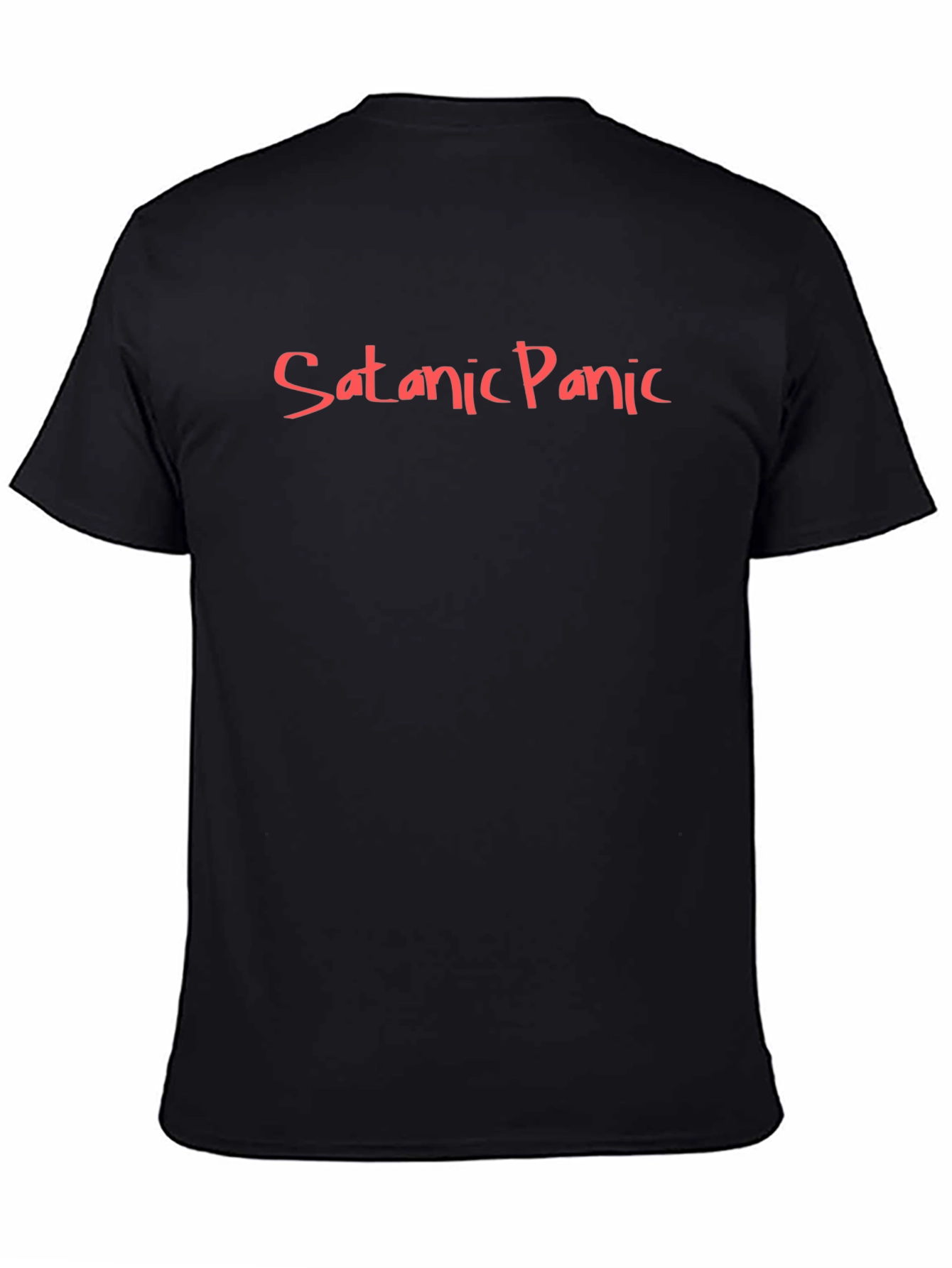Satanic Panic Graphic Tee - Black Cotton T-Shirt