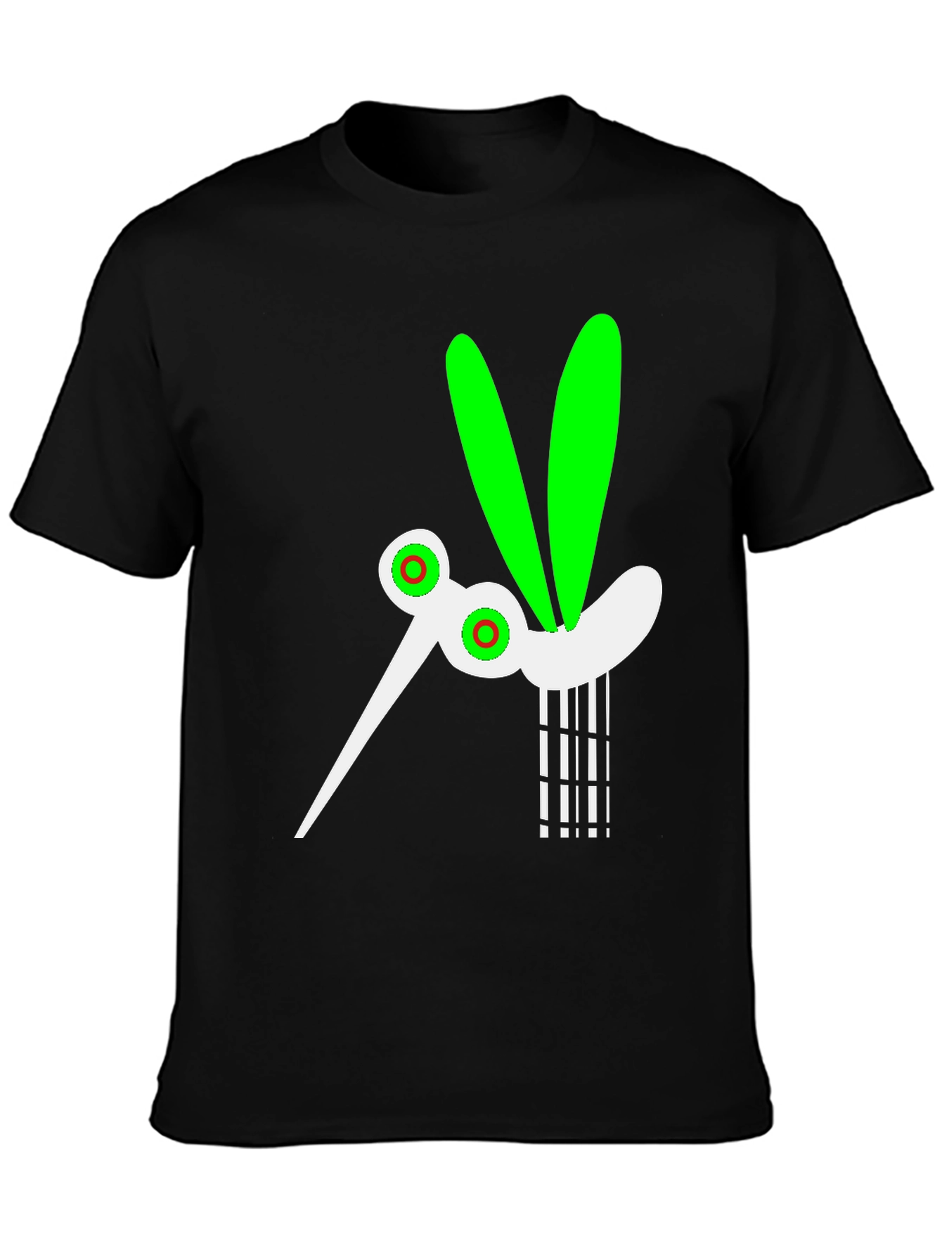 Funky Mosquito Graphic Tee - Black