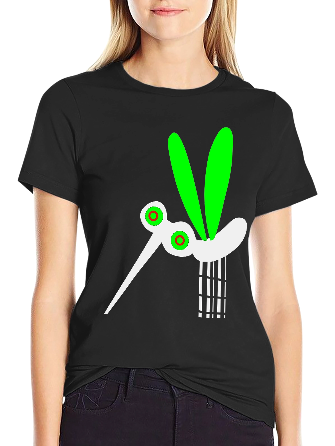 Funky Mosquito Graphic Tee - Black