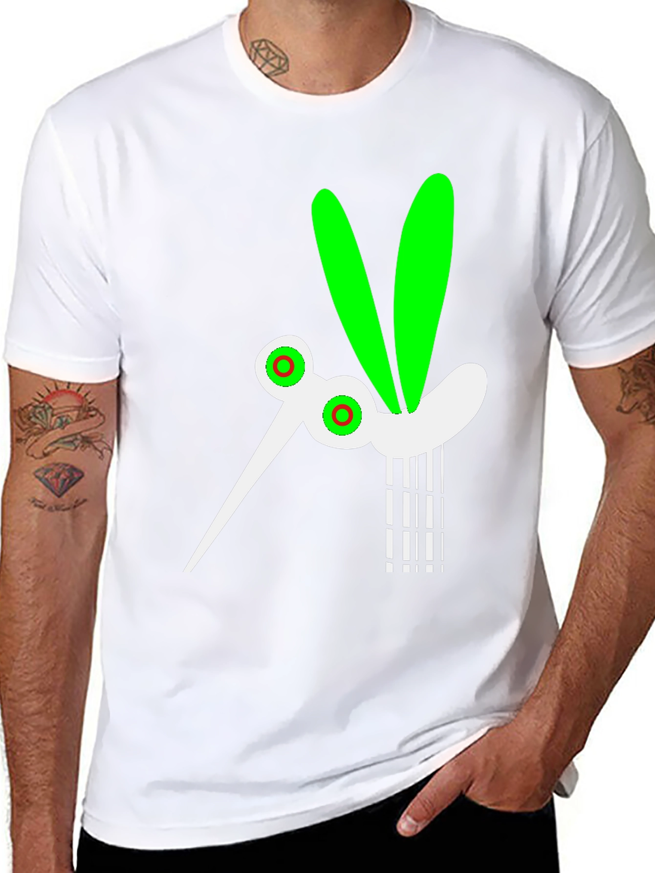 Funky Mosquito Graphic Tee - Black