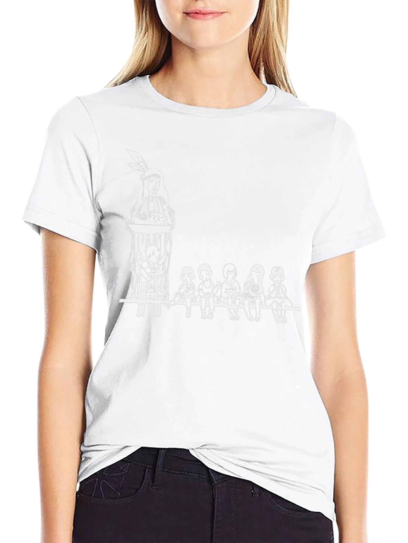 Graphic Tee with Native American Design