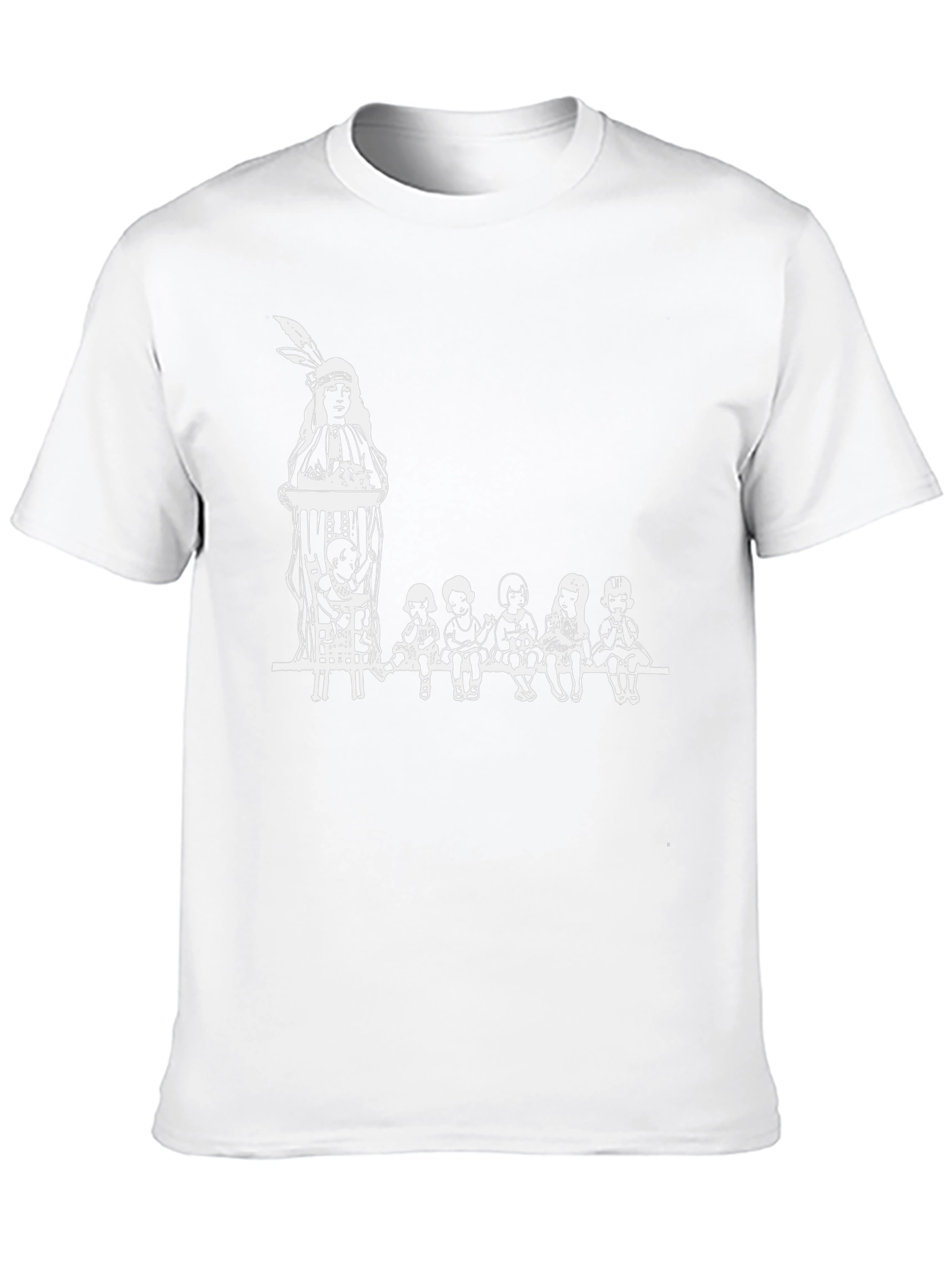 Graphic Tee with Native American Design