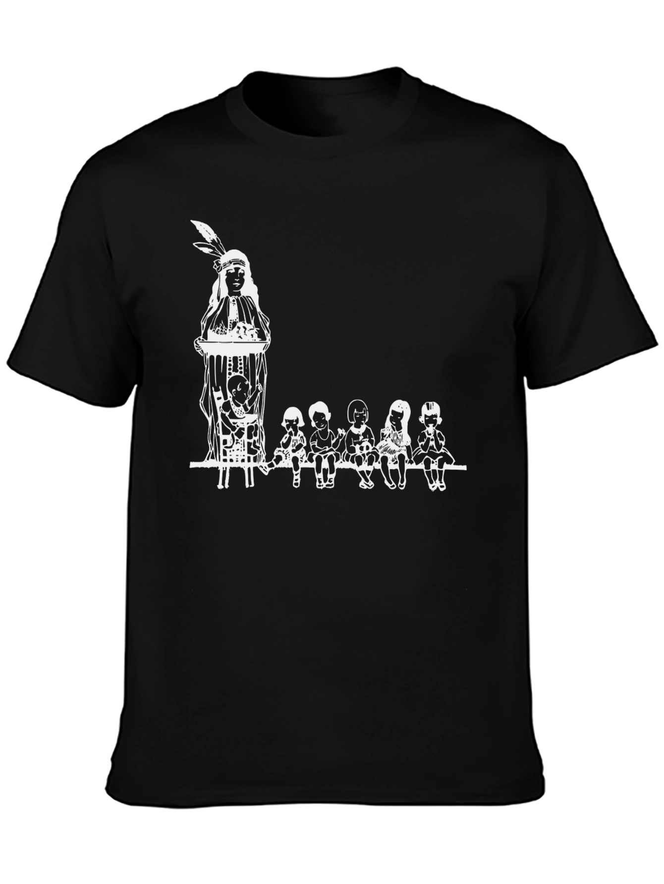 Graphic Tee with Native American Design