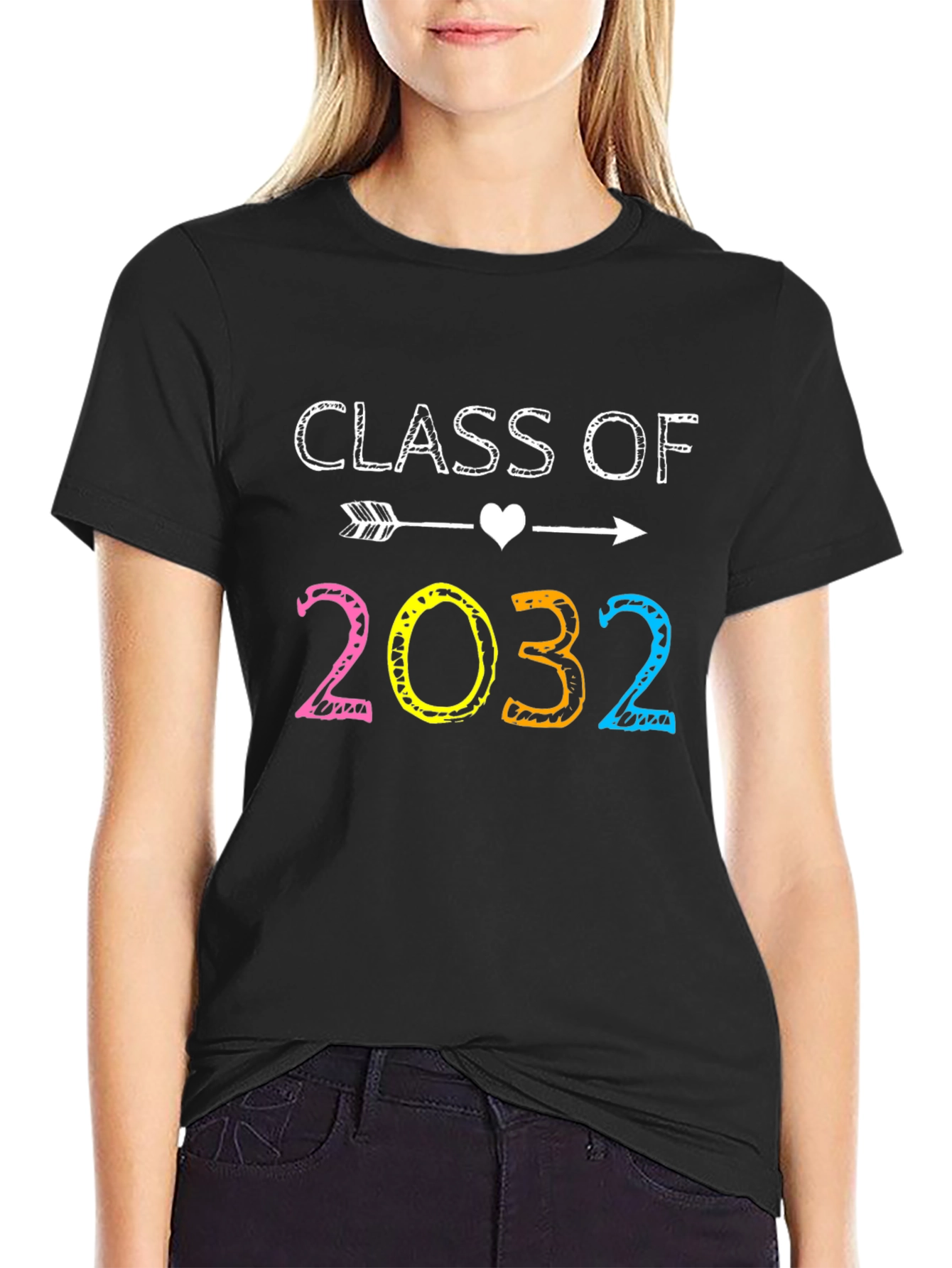 Class of 2032 T-Shirt - Arrow Heart Design