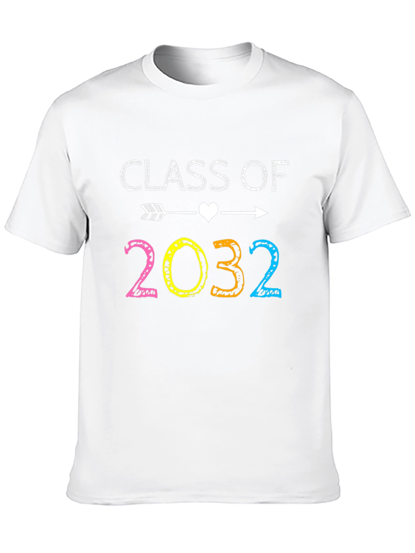 Class of 2032 T-Shirt - Arrow Heart Design
