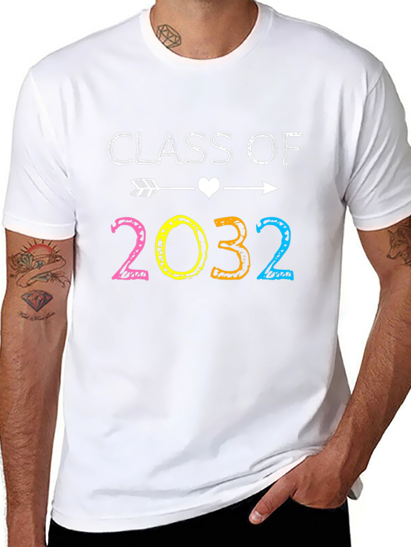 Class of 2032 T-Shirt - Arrow Heart Design