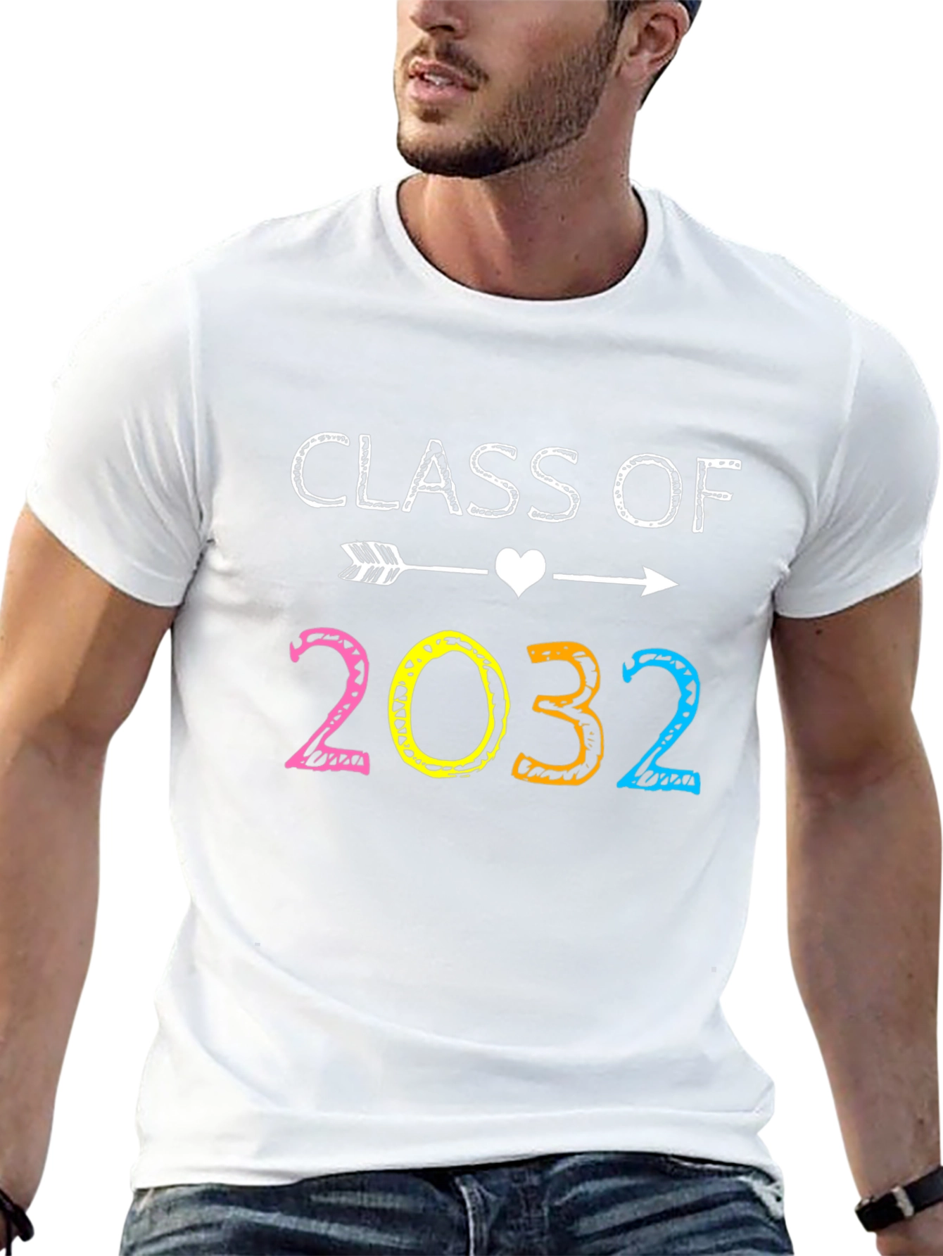Class of 2032 T-Shirt - Arrow Heart Design