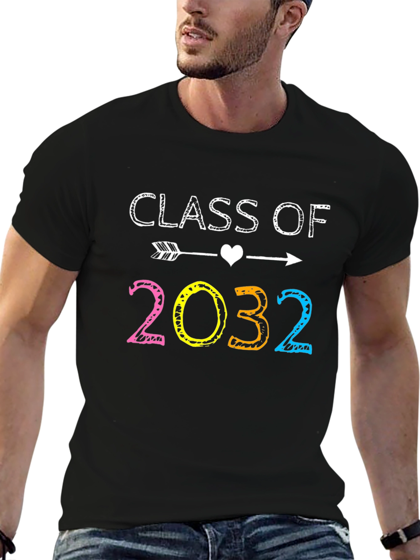 Class of 2032 T-Shirt - Arrow Heart Design
