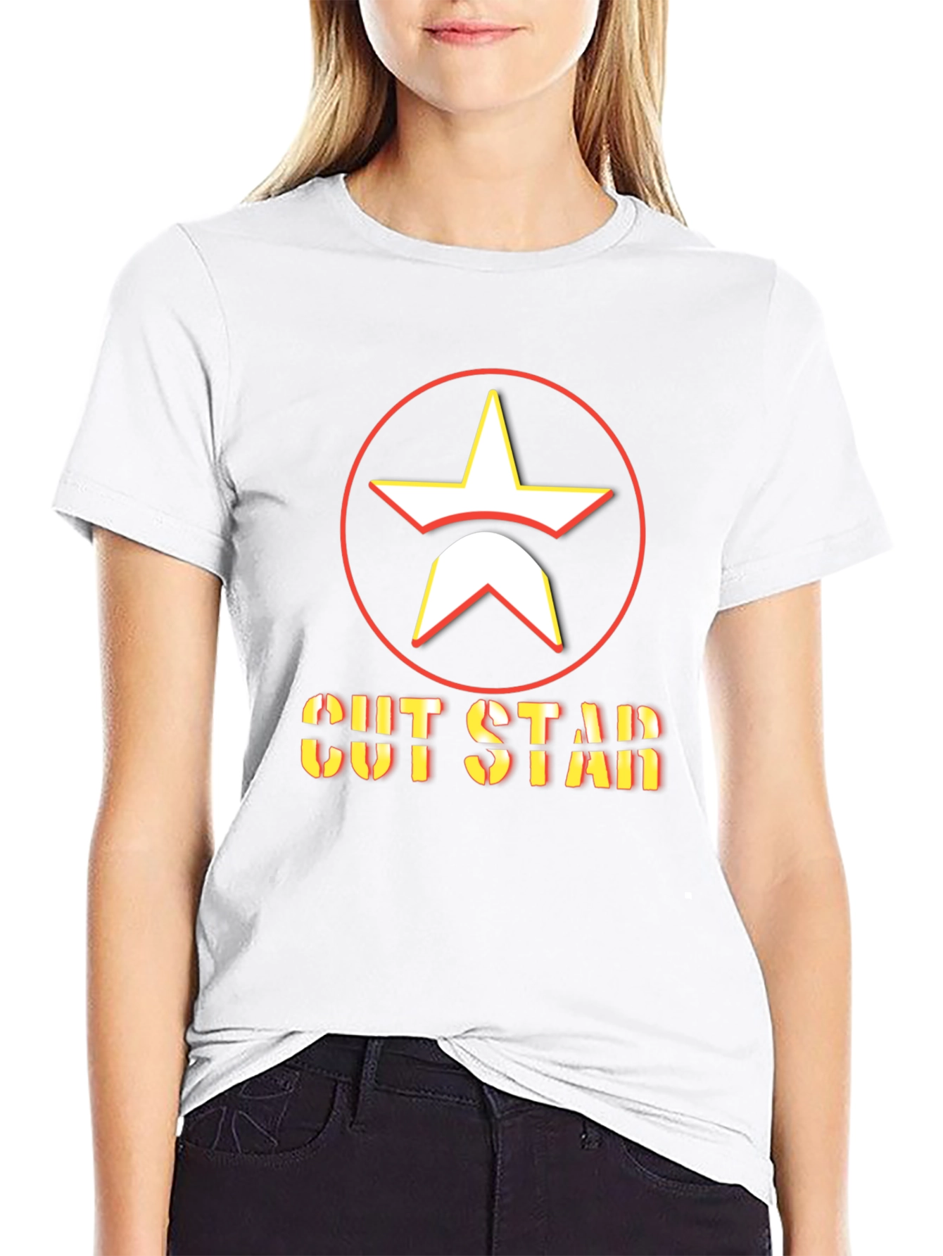 Cut Star Graphic Tee - Mens Black T-Shirt
