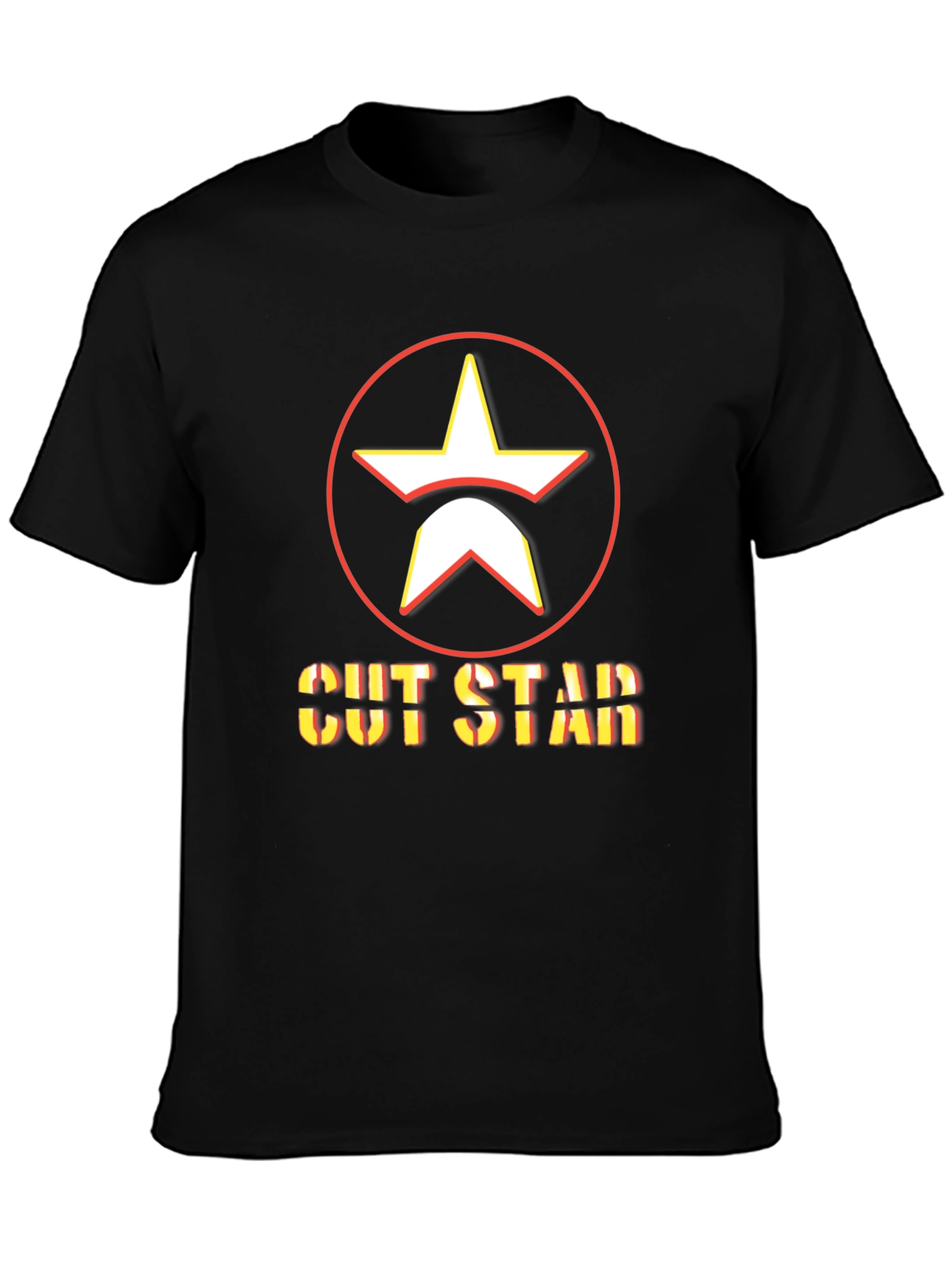 Cut Star Graphic Tee - Mens Black T-Shirt