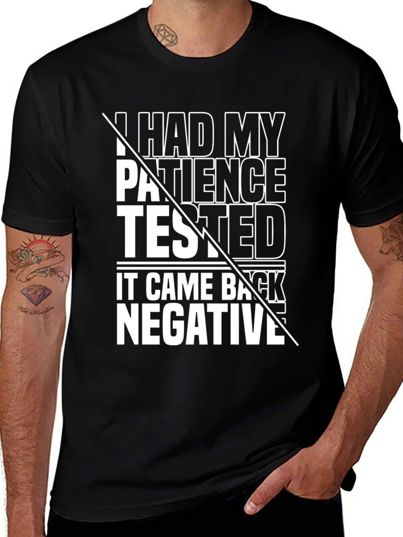 Patience Tested Negative Graphic Tee