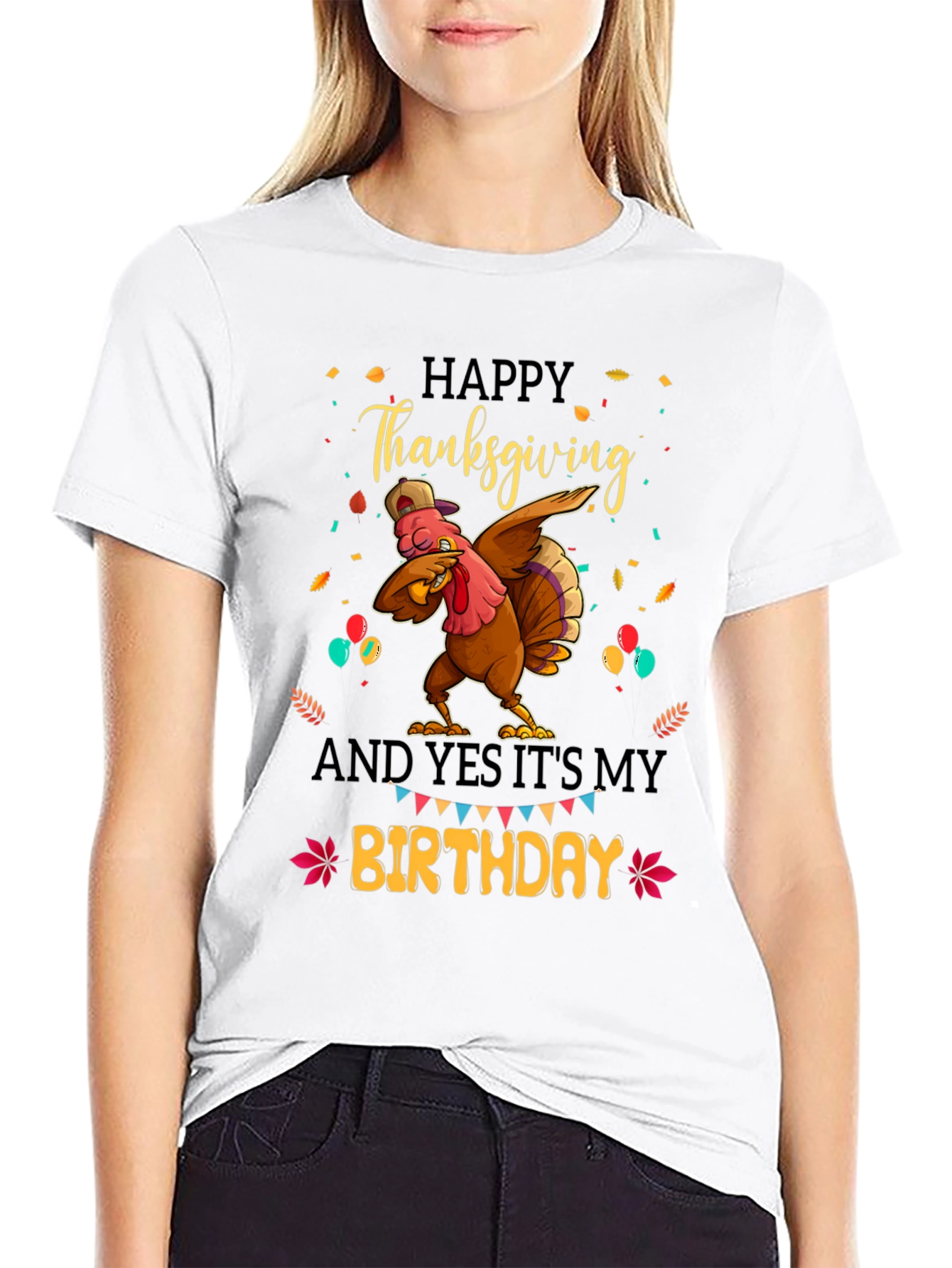 Thanksgiving Birthday Turkey Dab T-Shirt
