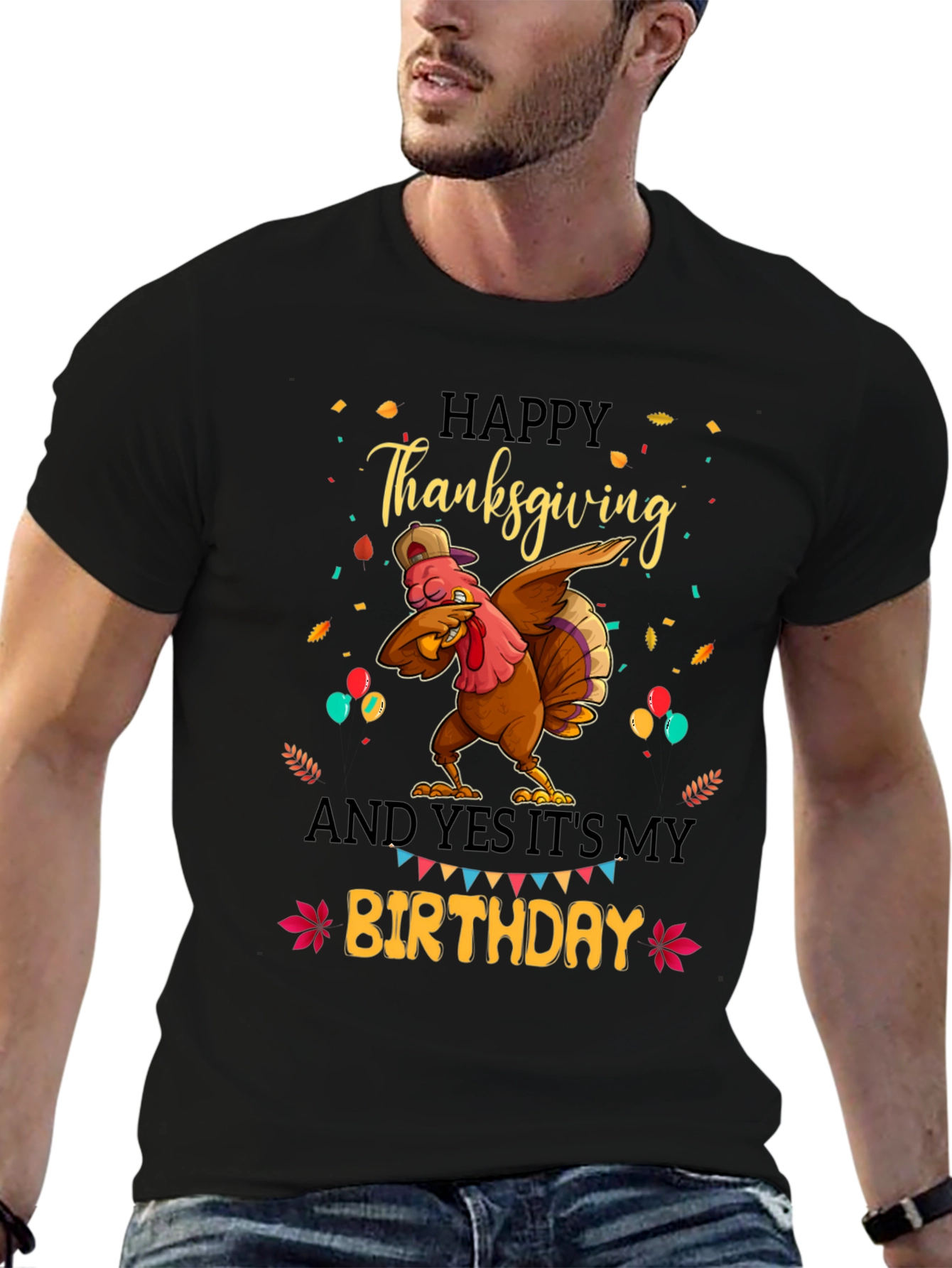 Thanksgiving Birthday Turkey Dab T-Shirt