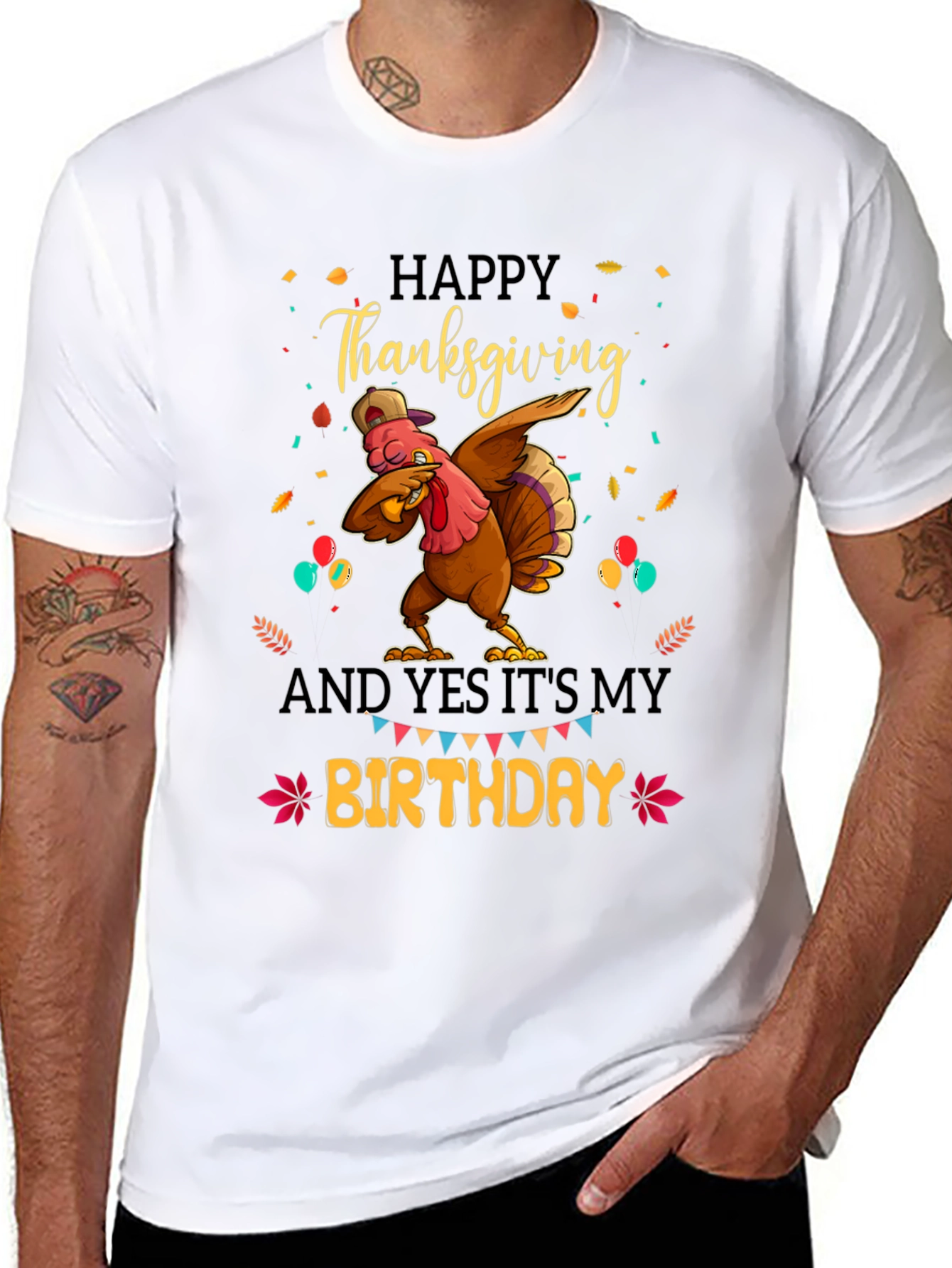 Thanksgiving Birthday Turkey Dab T-Shirt