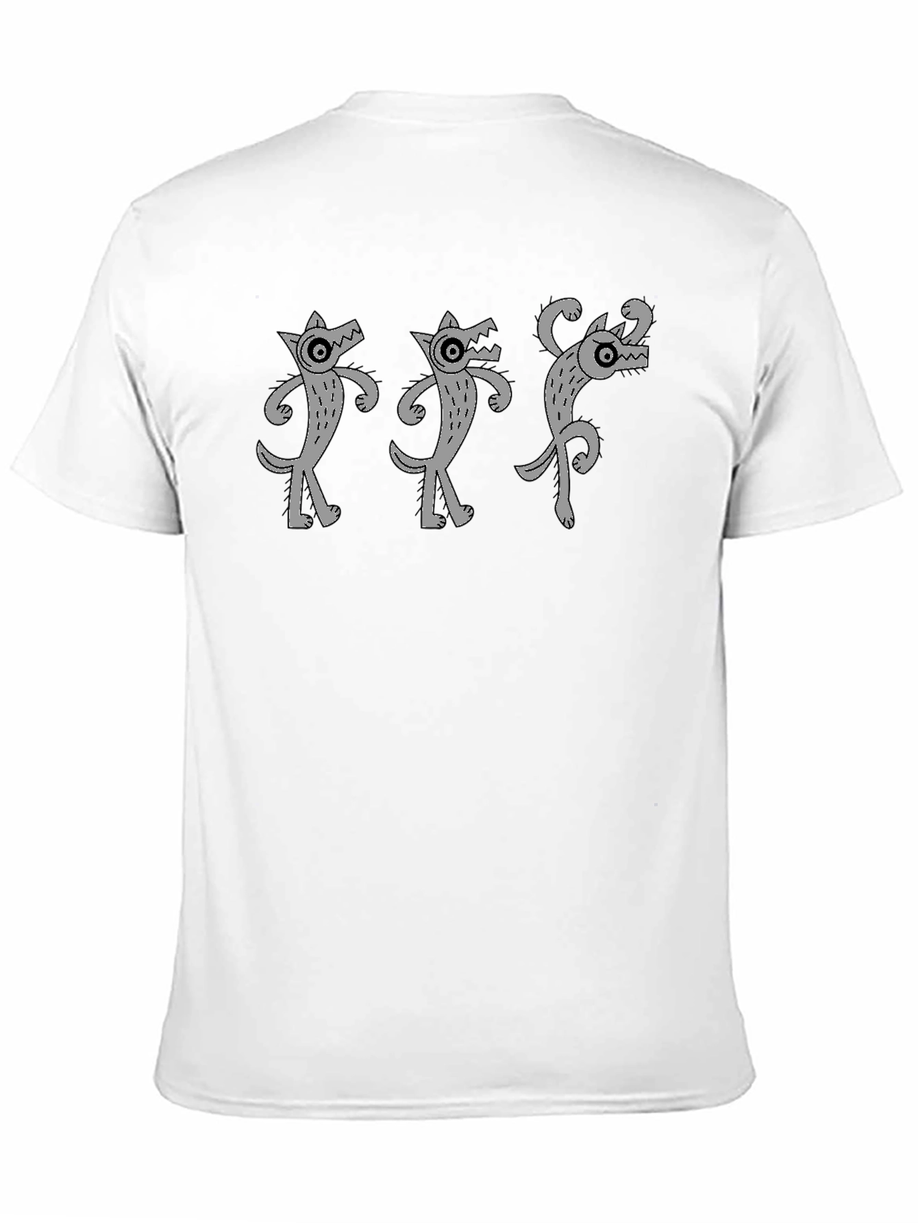 Dancing Wolves Black T-Shirt