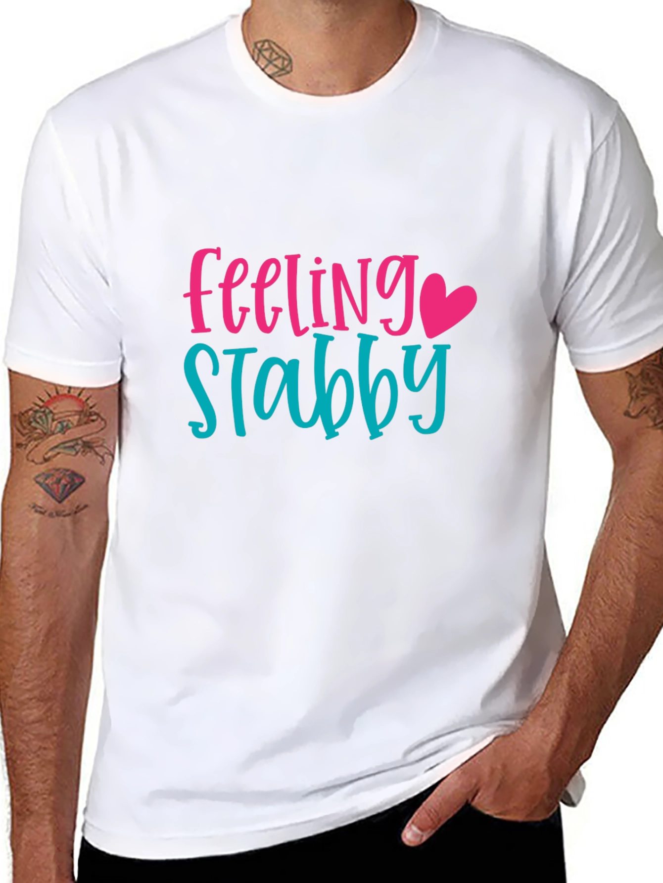 Feeling Stabby Graphic Tee -  Humorous T-Shirt