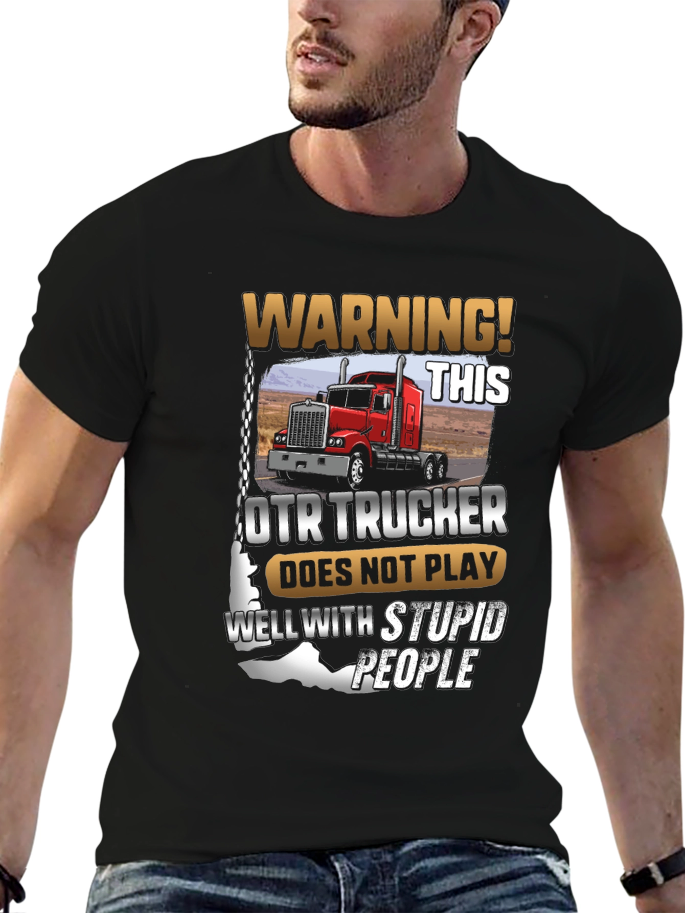 Warning! OTR Trucker T-Shirt