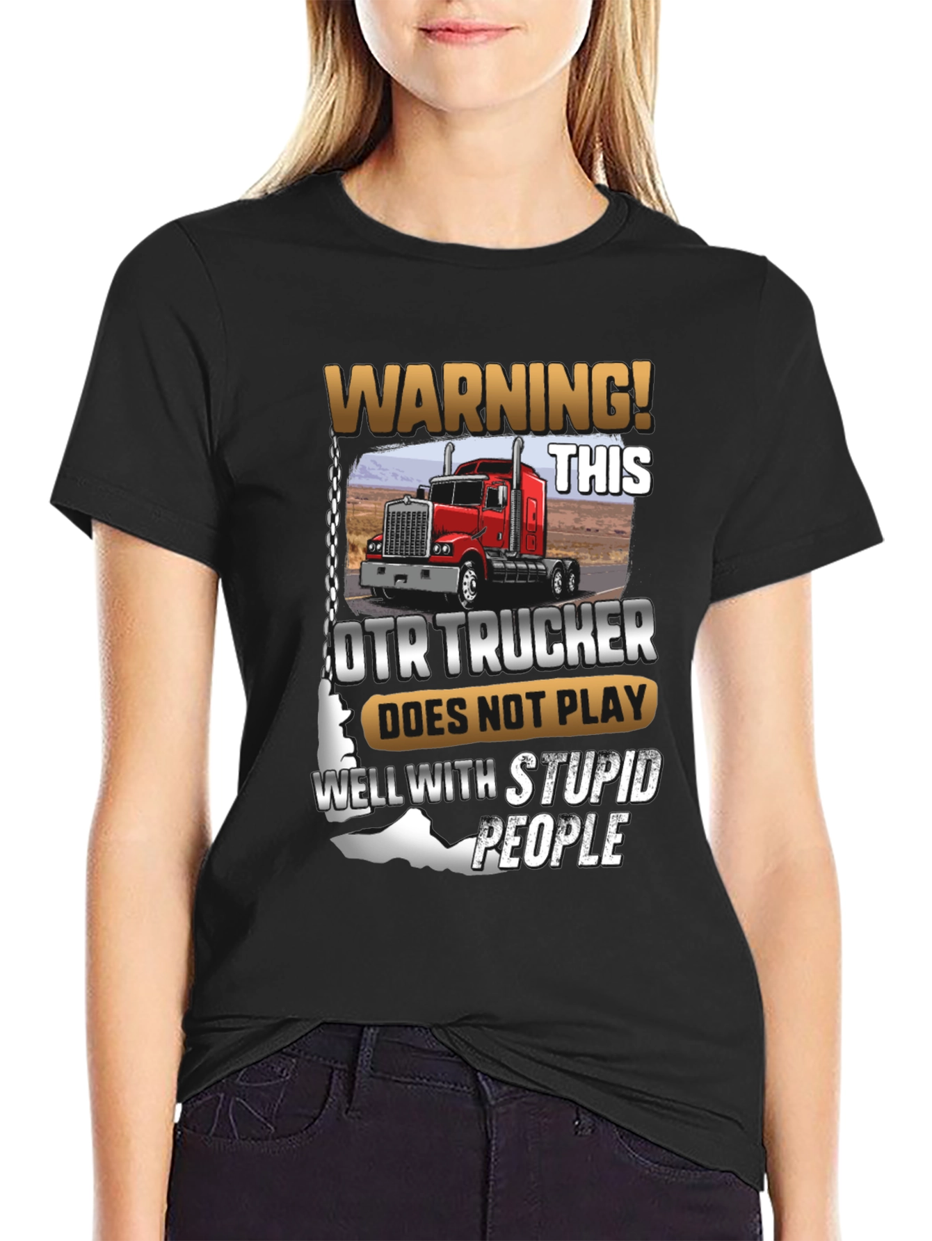 Warning! OTR Trucker T-Shirt