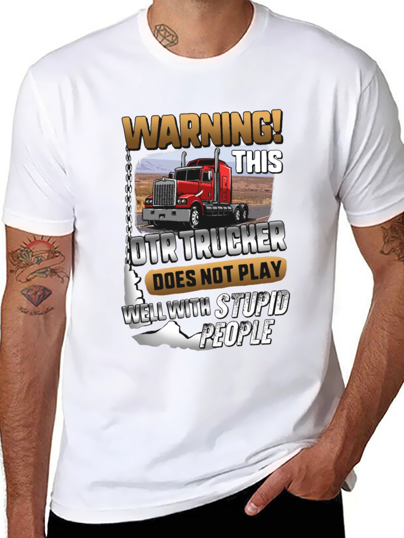 Warning! OTR Trucker T-Shirt