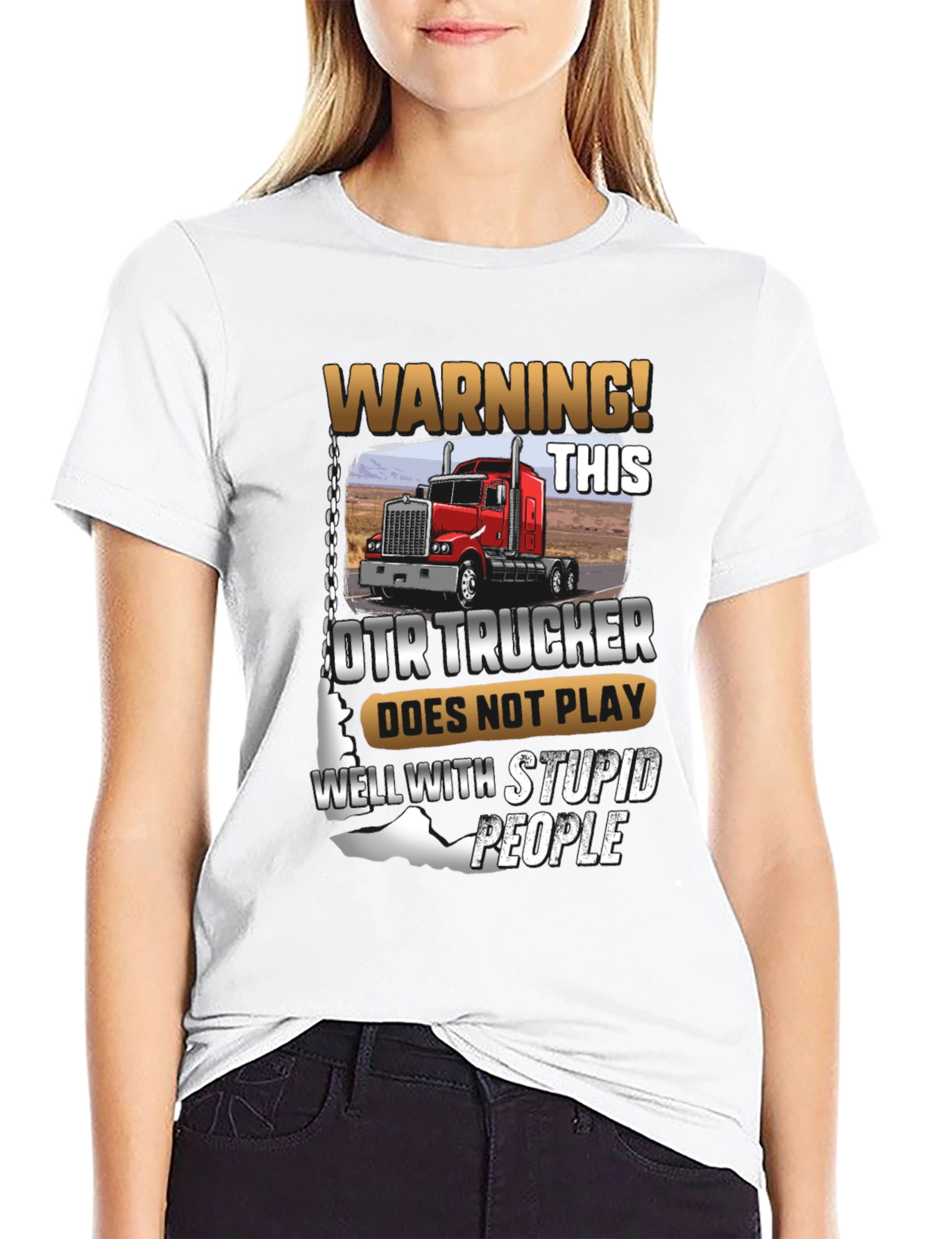 Warning! OTR Trucker T-Shirt
