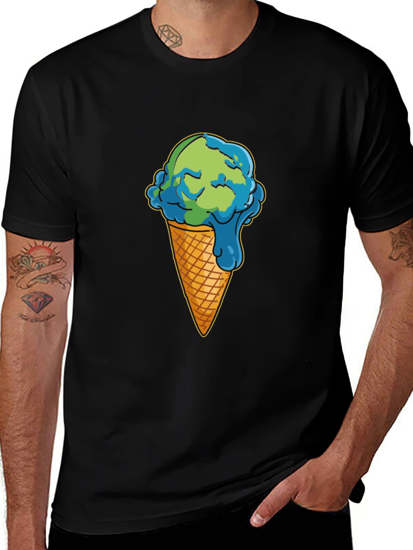 Earth Ice Cream Cone T-Shirt